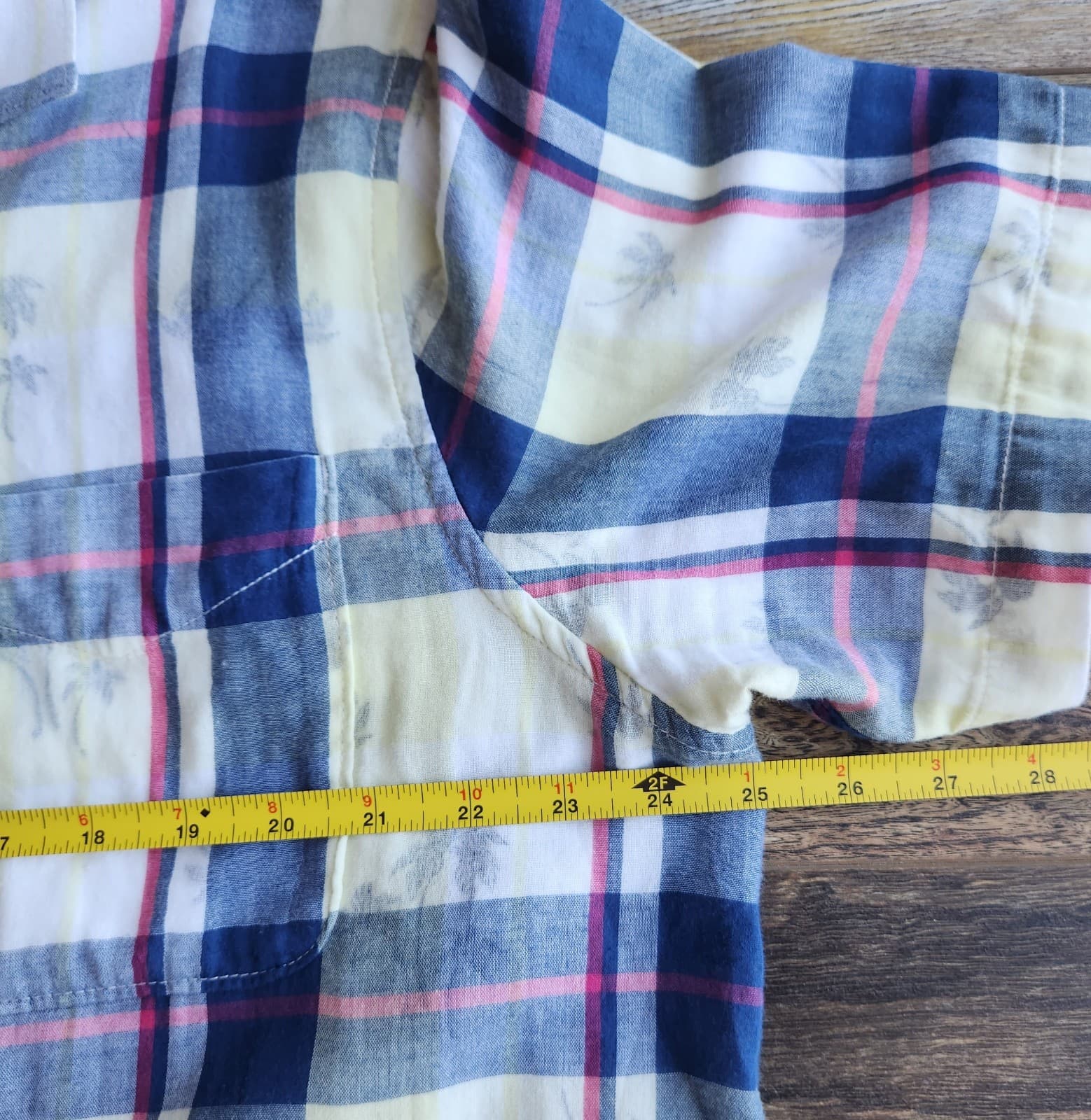Tommy Bahama Double-Face Palm Tree Plaid Trim Fit Shirt Short Sleeve Men's XXL - Thumbnail 10