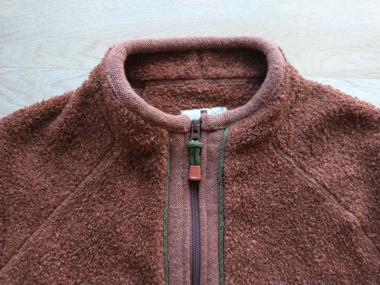 Woolrich Java Heather Acrylic Fleece Jacket Full-Zip Brown/Orange Women Sz.L - Thumbnail 5
