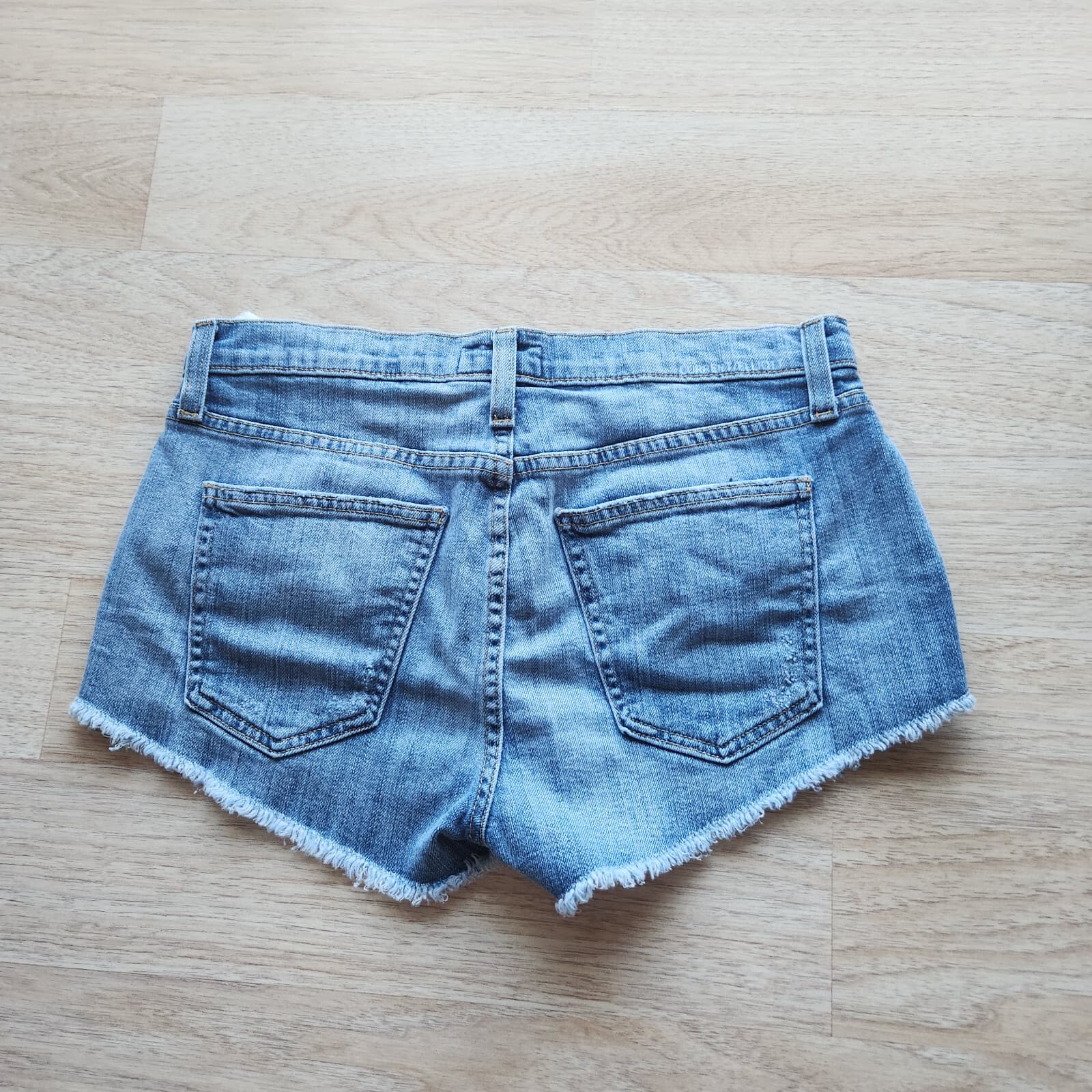 Current/Eliott The Gam Short Frayed Hem Relaxed Zip Stretch Blue Denim Women 25 - Thumbnail 5