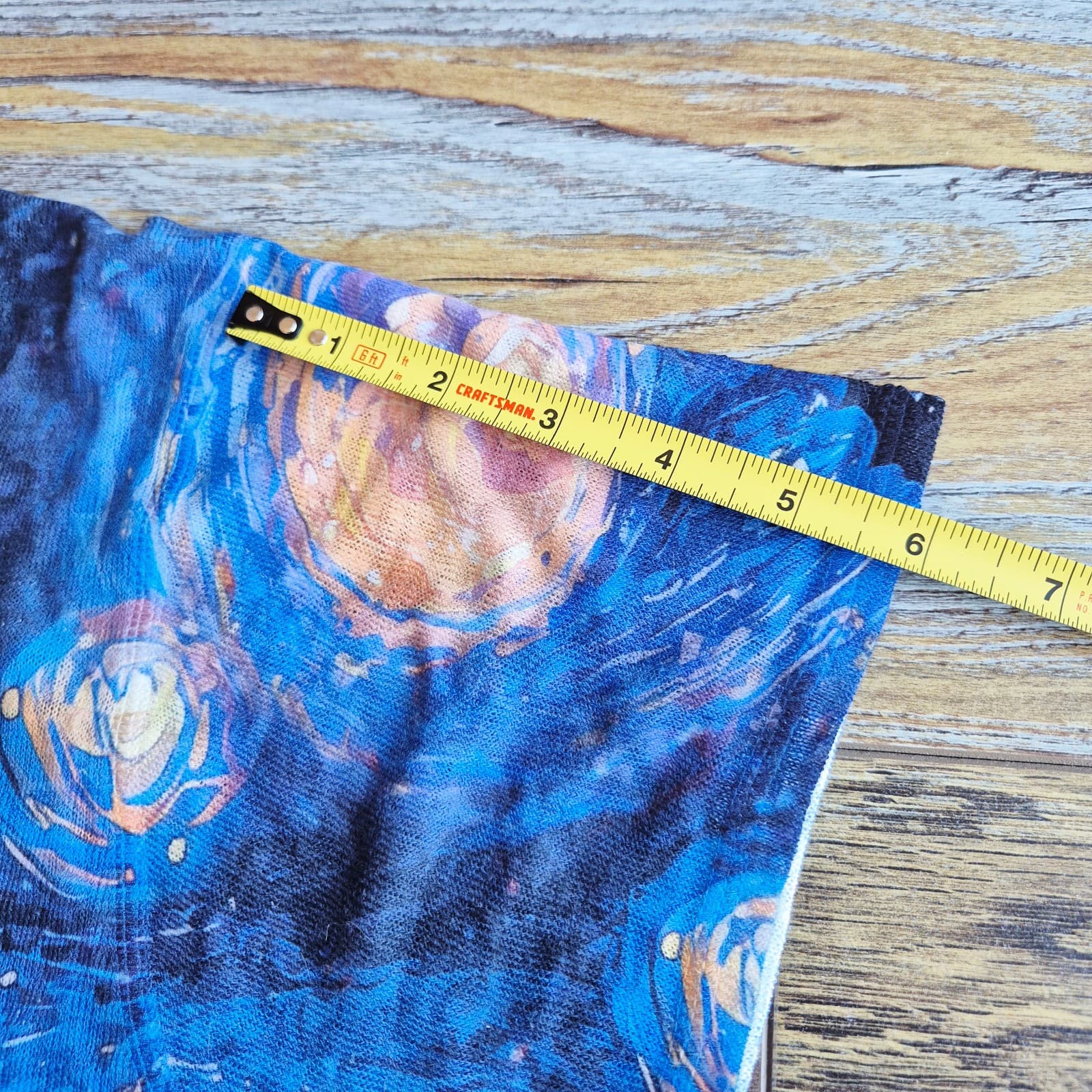 Et' Lois Black Cat Jack-o' Lanterns Van Gogh Starry Night Maxi T-Shirt Dress XL - Thumbnail 9