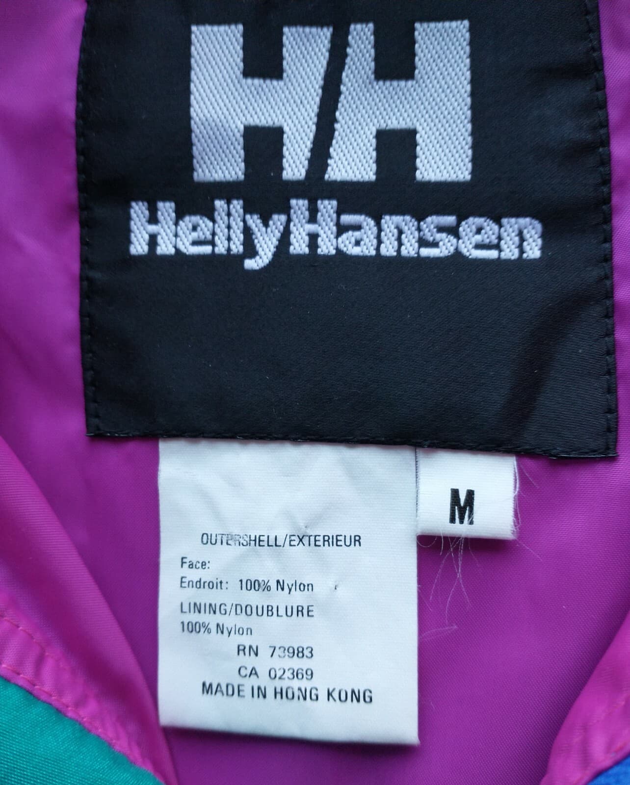 Vintage Helly Hansen Rain Windbreaker Hooded Jacket Zip-Up Blue Women Sz.M - Thumbnail 11