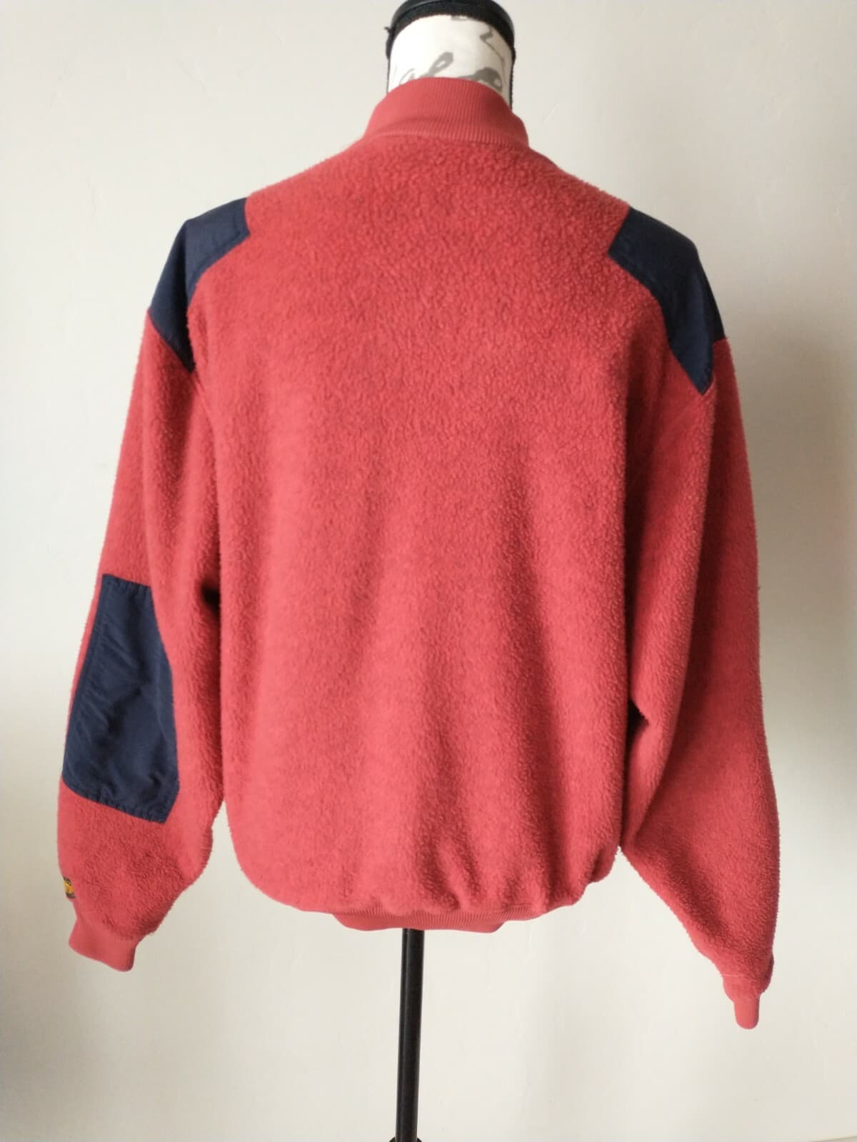 Vintge Woolrich Polartec Fleece Jacket Arm-Patch Zip Red Women Sz.M Made in USA - Thumbnail 4