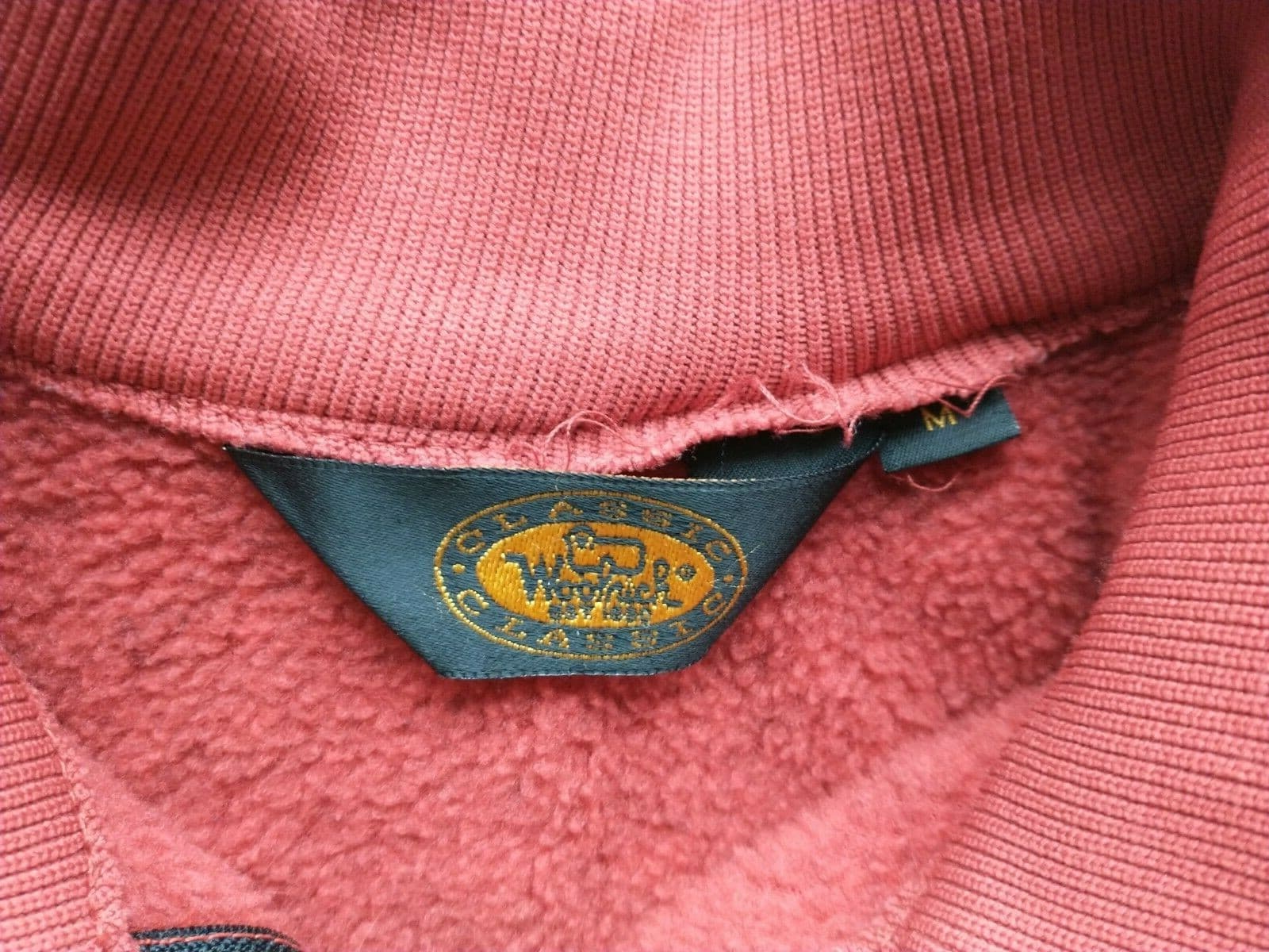 Vintge Woolrich Polartec Fleece Jacket Arm-Patch Zip Red Women Sz.M Made in USA - Thumbnail 6