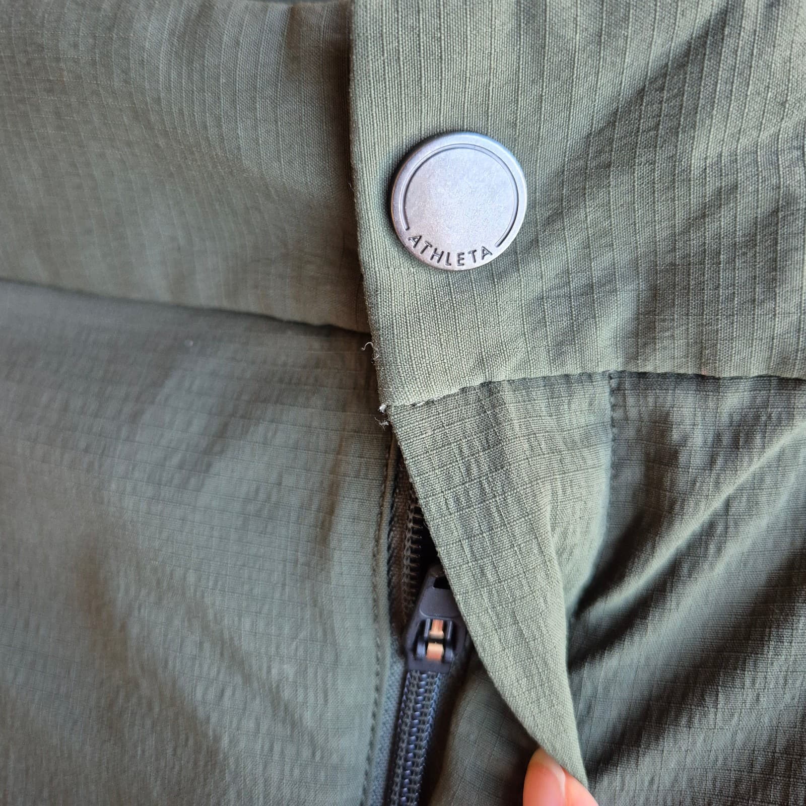 Athleta Endeavor Hiking Walking Jogger Pants Zip-Pocket Green Women's 14 #75538 - Thumbnail 5