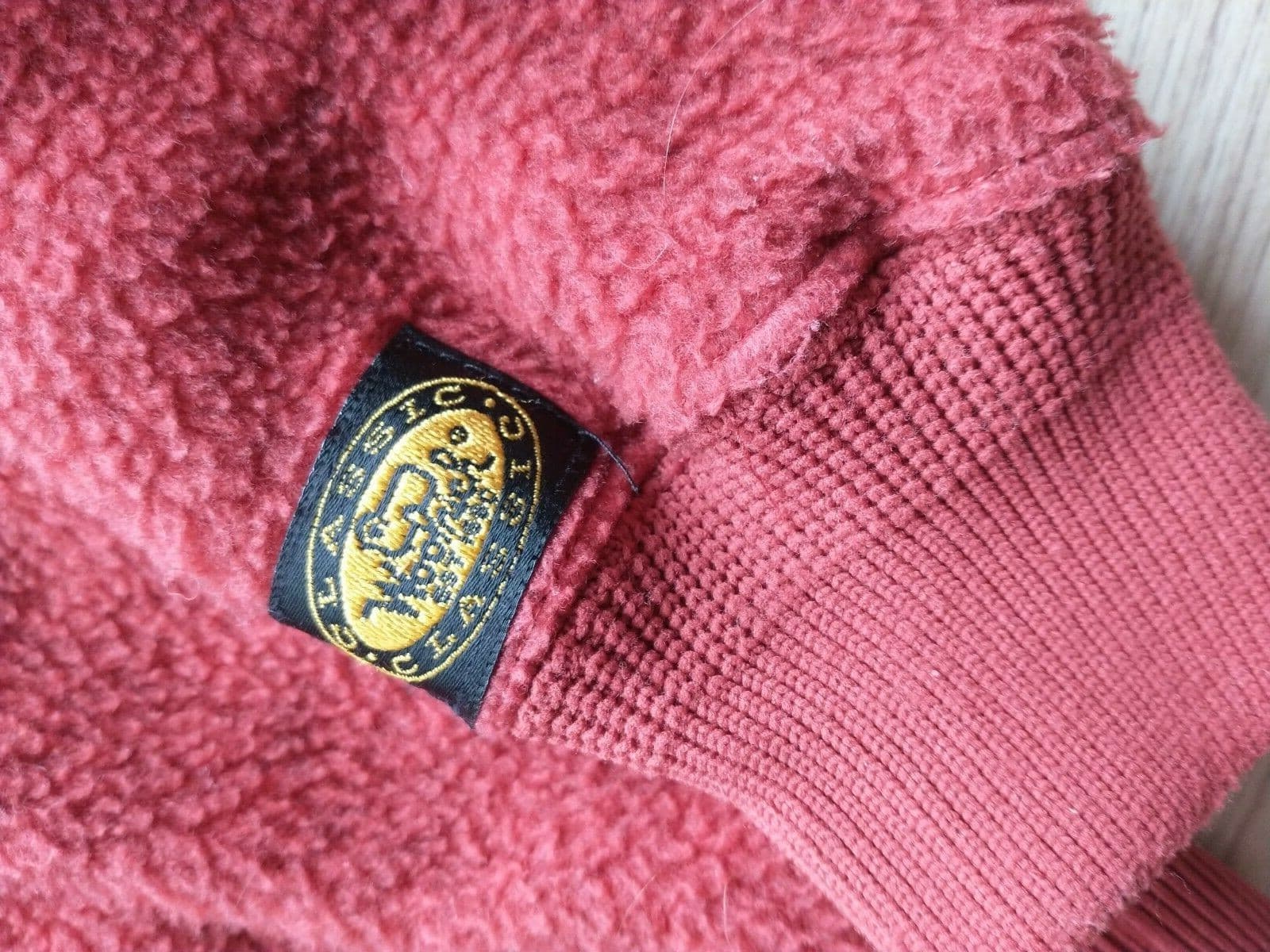 Vintge Woolrich Polartec Fleece Jacket Arm-Patch Zip Red Women Sz.M Made in USA - Thumbnail 5