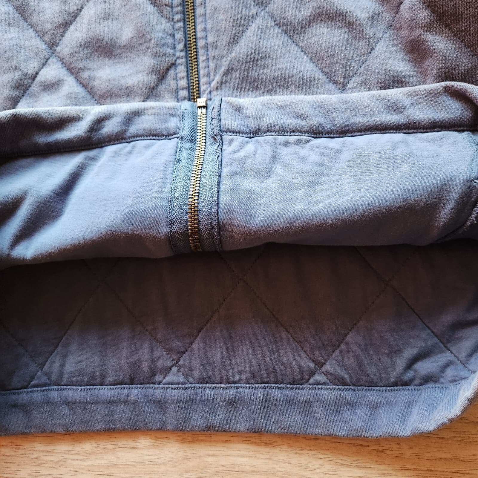 Habitat Quilted Insulated Jacket Zip-Up Mockneck Pocket Blue Cotton Women's XS - Thumbnail 9