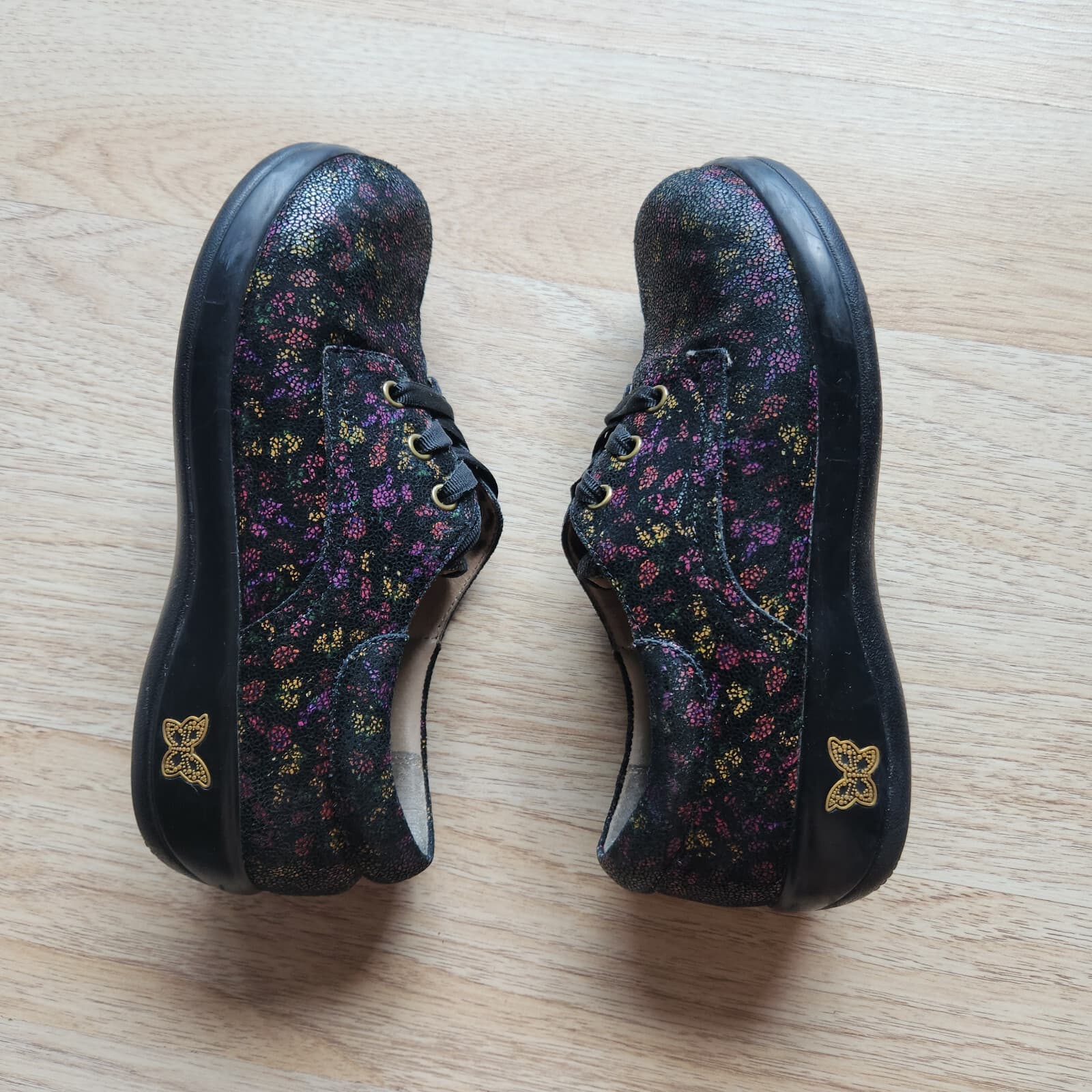Alegria Kimi Pro Ditzy Doo Floral Leather Lace Up Oxford Shoes Arch Support EU37 - Thumbnail 6