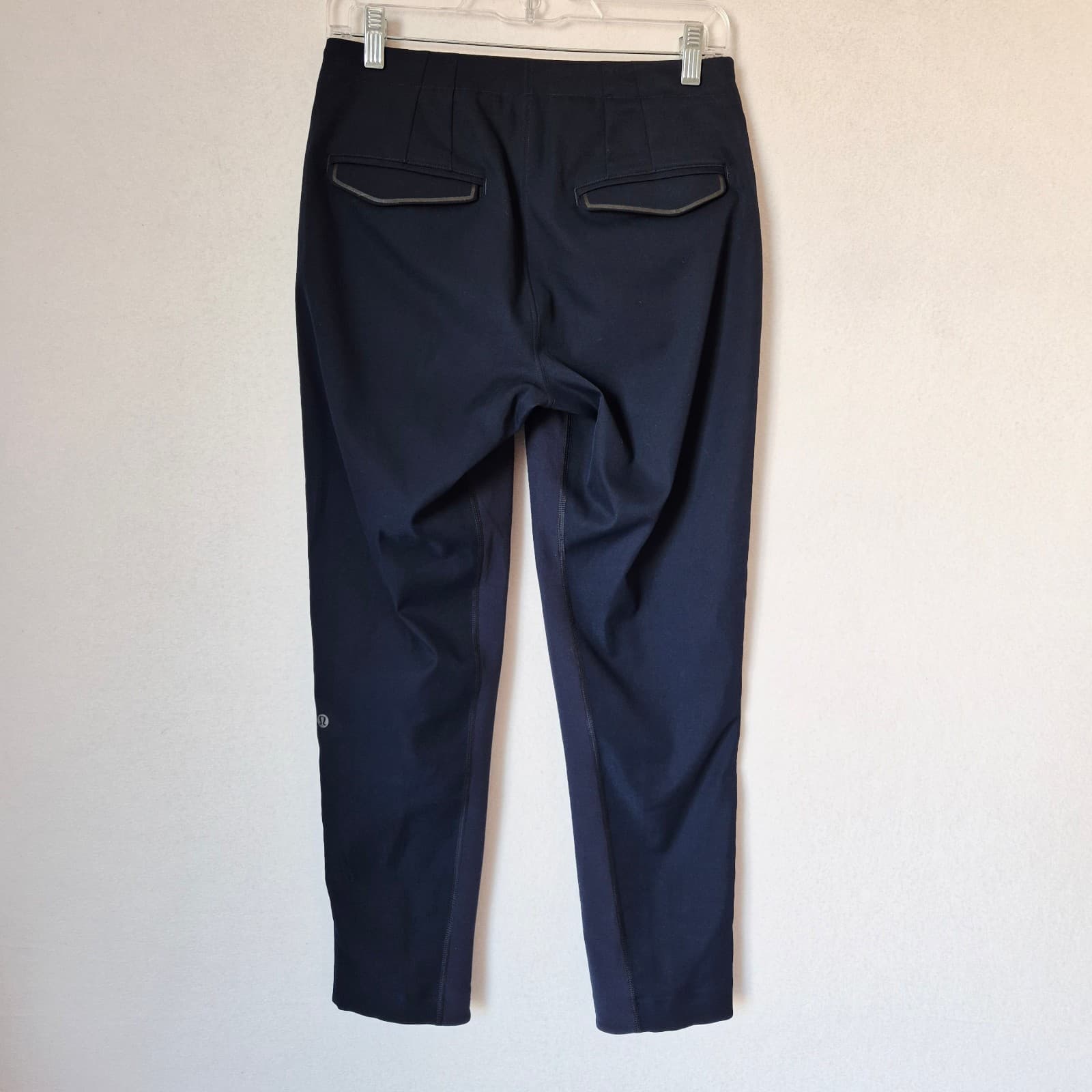 Lululemon Travel Casual Ankle Pants Slim Leg Zip Pocket Navy Blue Women's 4 - Thumbnail 5