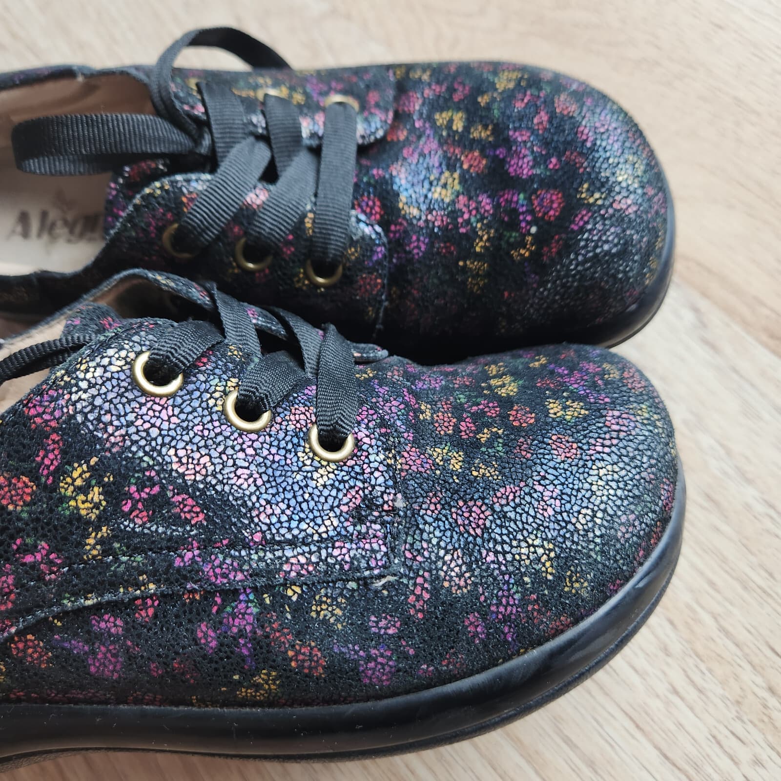 Alegria Kimi Pro Ditzy Doo Floral Leather Lace Up Oxford Shoes Arch Support EU37 - Thumbnail 11