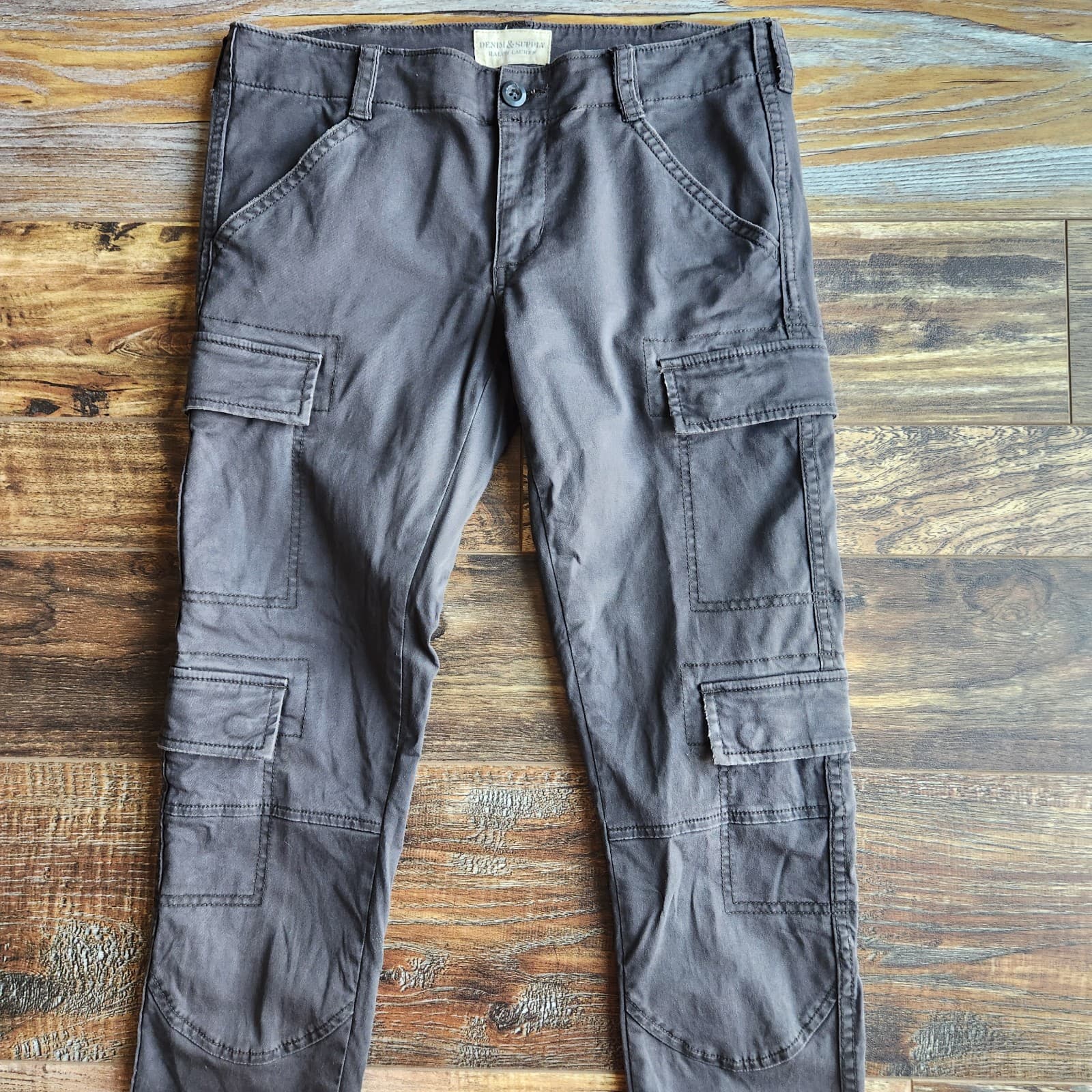 Denim & Supply Ralph Lauren Skinny Cargo Pants Cotton Blend Black Women's 27 - Thumbnail 3