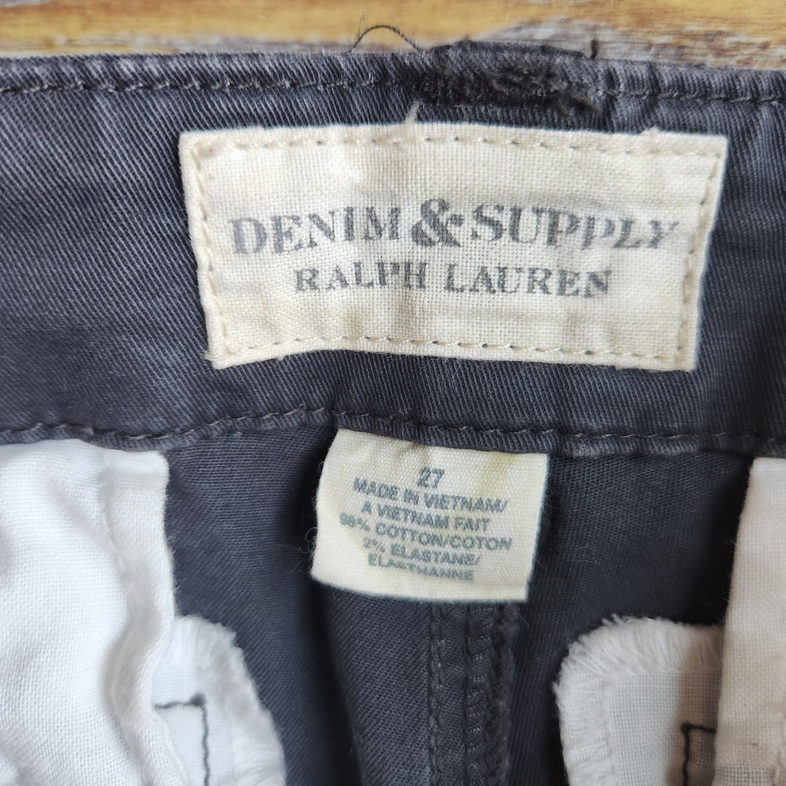 Denim & Supply Ralph Lauren Skinny Cargo Pants Cotton Blend Black Women's 27 - Thumbnail 6