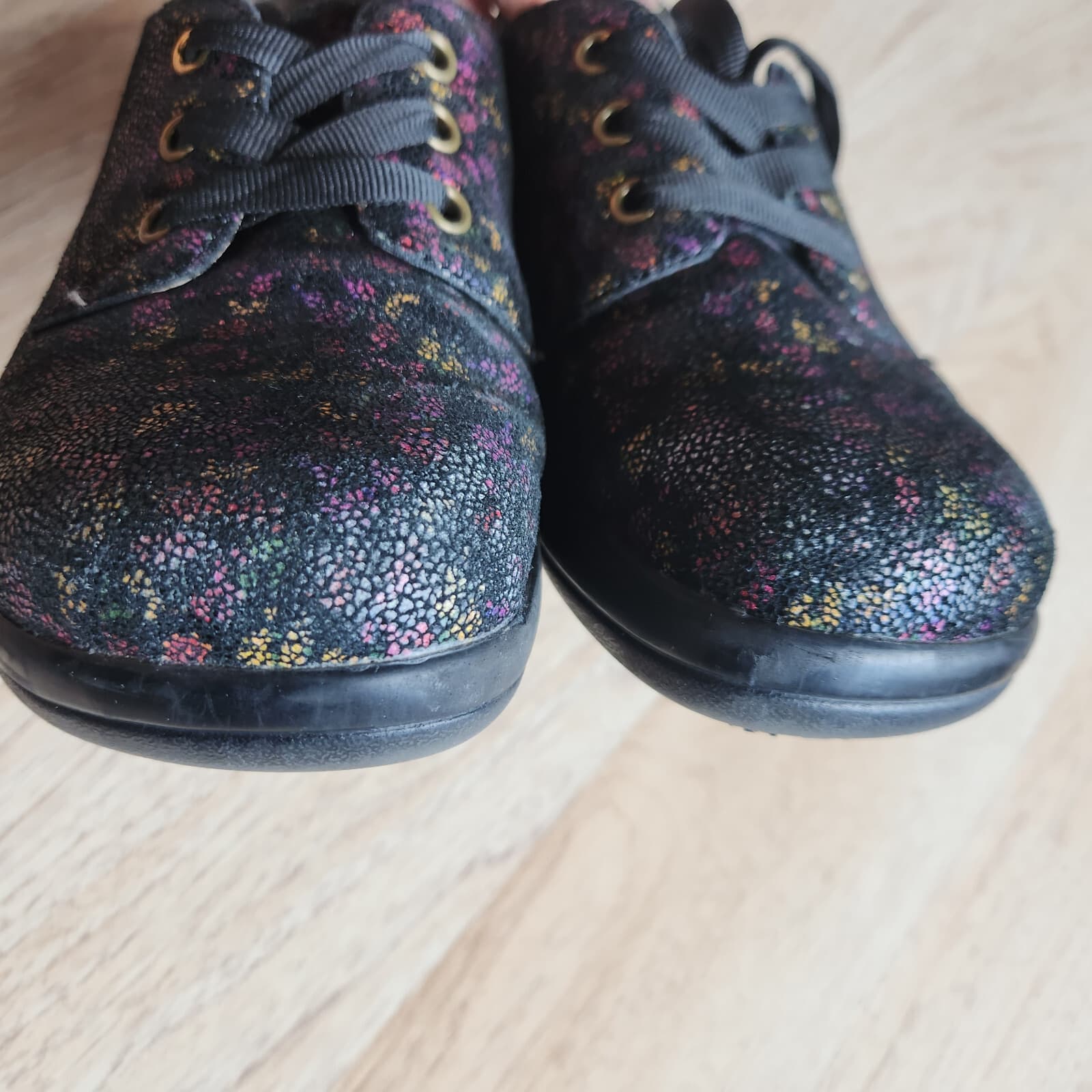 Alegria Kimi Pro Ditzy Doo Floral Leather Lace Up Oxford Shoes Arch Support EU37 - Thumbnail 9