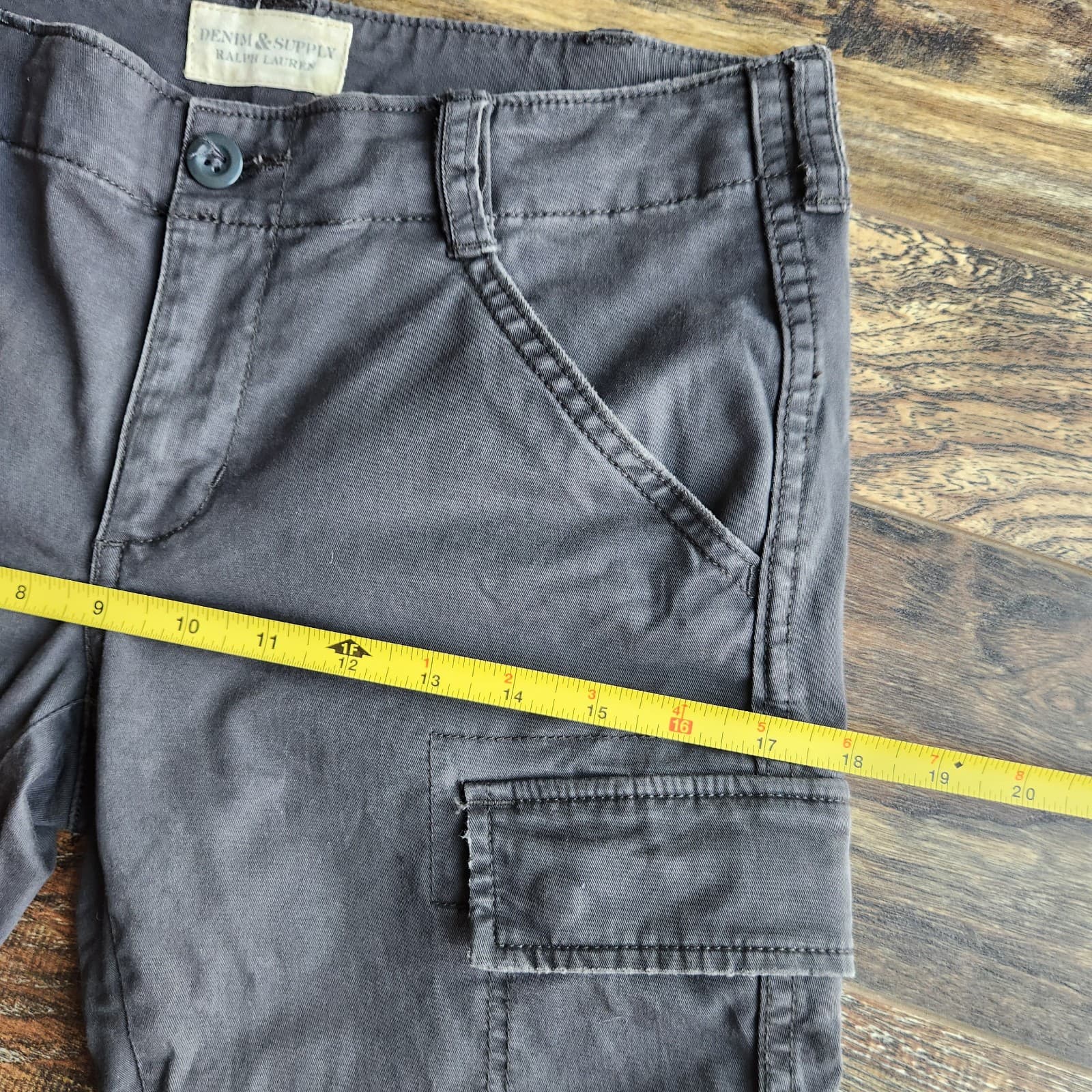 Denim & Supply Ralph Lauren Skinny Cargo Pants Cotton Blend Black Women's 27 - Thumbnail 10