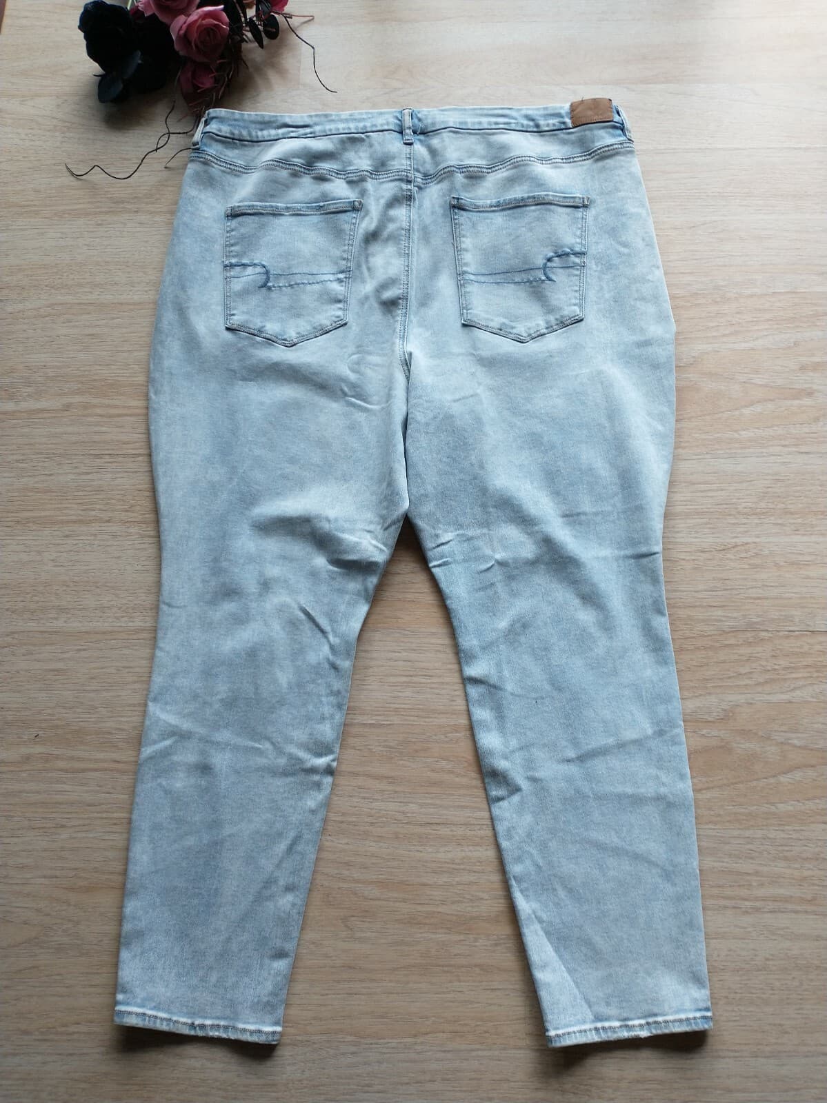 NWoT American Eagle Next Level Stretch CurvrySkinnyJeans High Rise Distressed 24 - Thumbnail 3