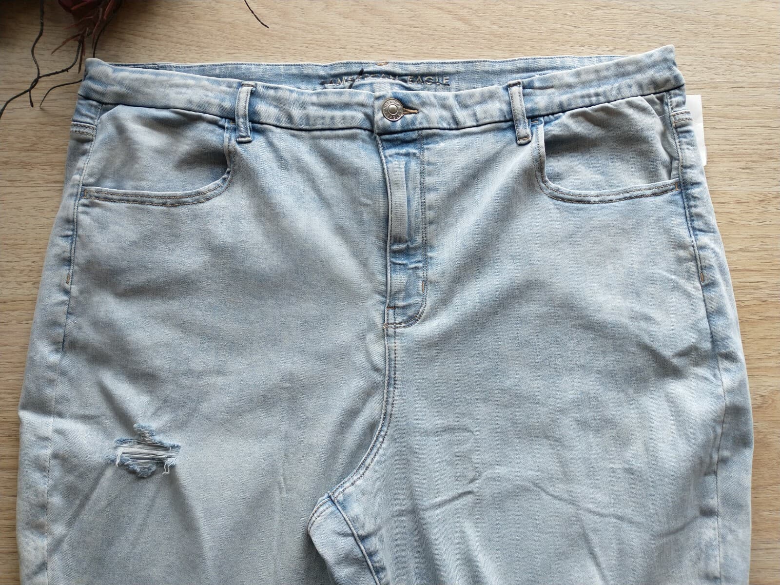NWoT American Eagle Next Level Stretch CurvrySkinnyJeans High Rise Distressed 24 - Thumbnail 4