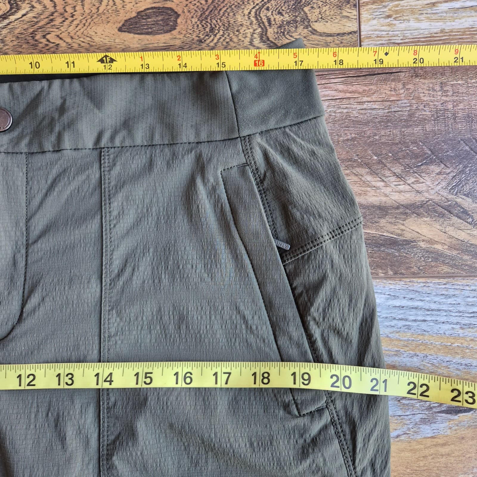 Athleta Endeavor Hiking Walking Jogger Pants Zip-Pocket Green Women's 14 #75538 - Thumbnail 12