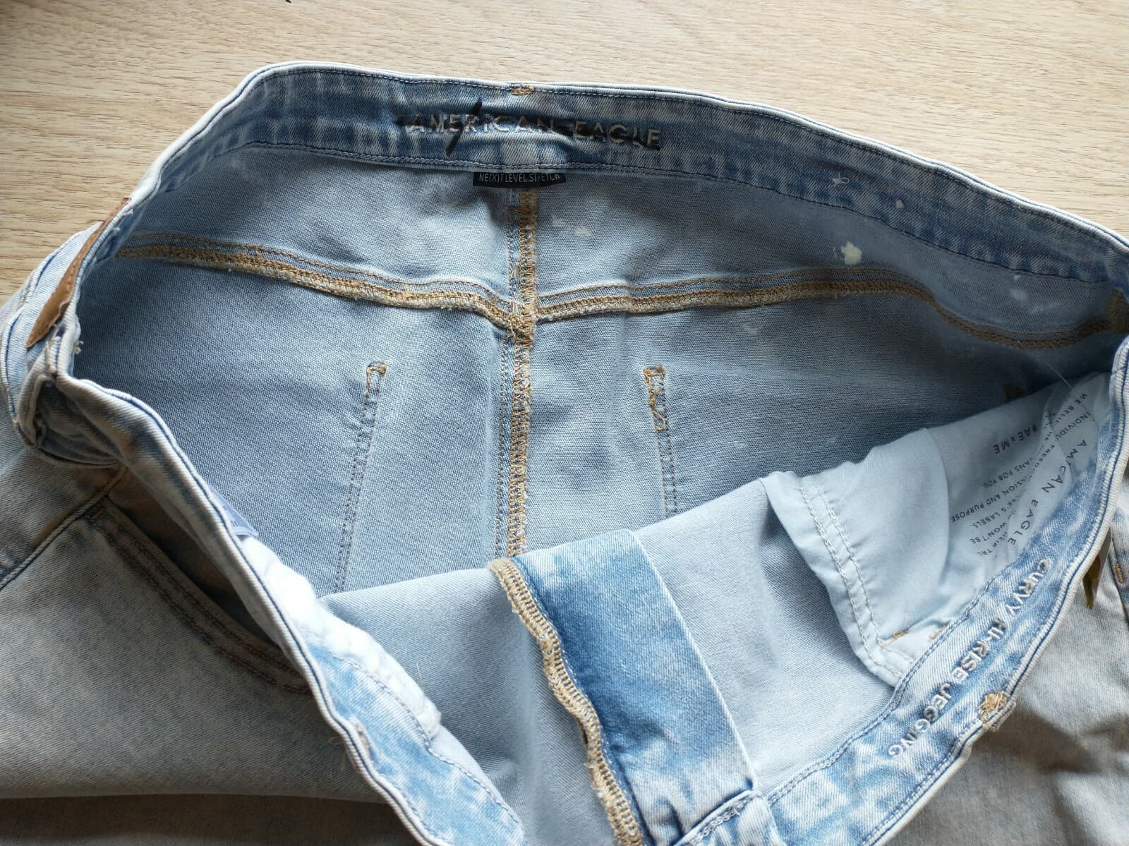 NWoT American Eagle Next Level Stretch CurvrySkinnyJeans High Rise Distressed 24 - Thumbnail 6