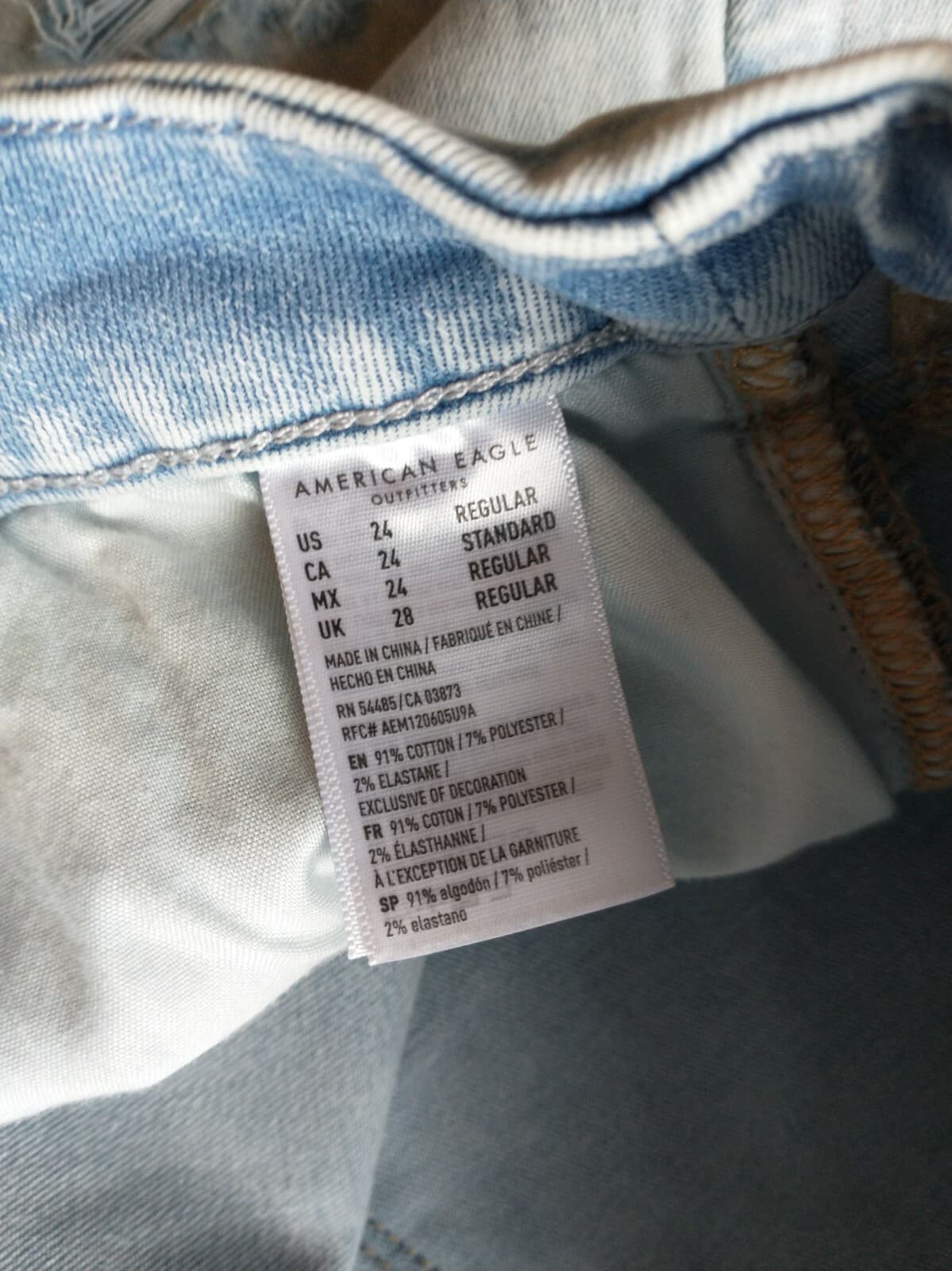 NWoT American Eagle Next Level Stretch CurvrySkinnyJeans High Rise Distressed 24 - Thumbnail 7