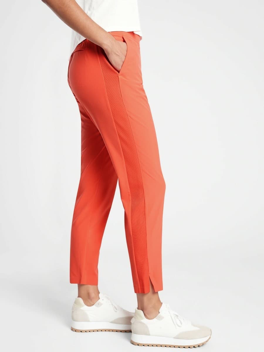 ATHLETA Brooklyn Ankle Pants Pocket Pull-On Sunset Glow Orange Women's 8 #198671 - Thumbnail 5