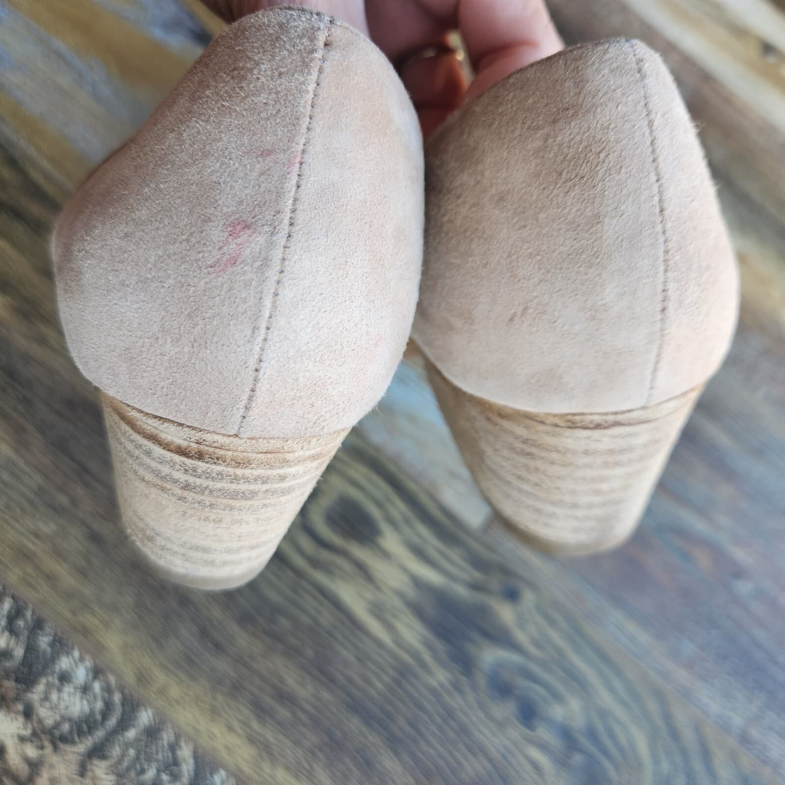 EILEEN FISHER Hilly Wedge d'Orsay Pump Slip-On Shoes Suede Beige Earth Women 8.5 - Thumbnail 9