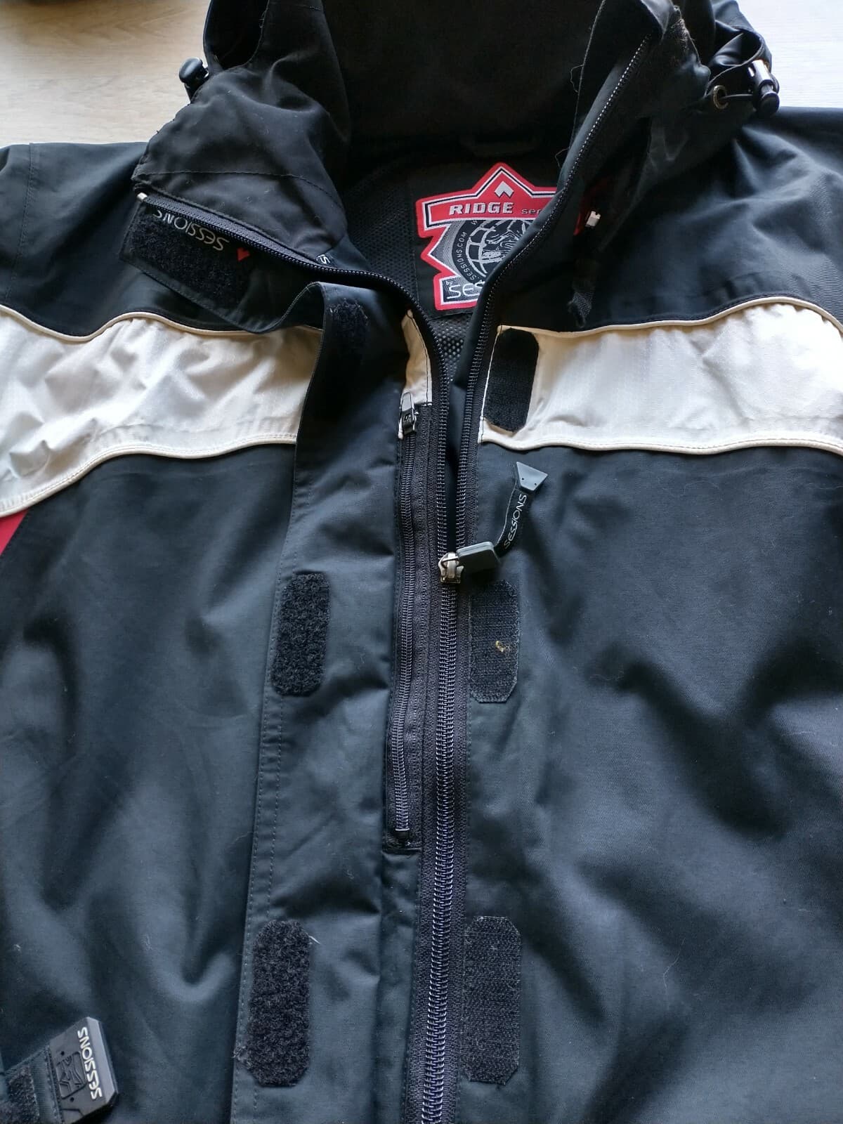 Sessions Ridge Series Men Ski Snowboard Jacket Zip Hood Black Sz.S - Thumbnail 4