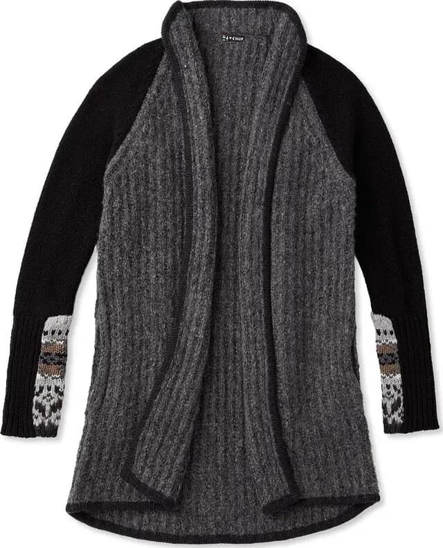 Smartwool CHUP Speren Wrap Sweater Open Cardigan Pocket Merino Wool Blend Sz.M - Thumbnail 9