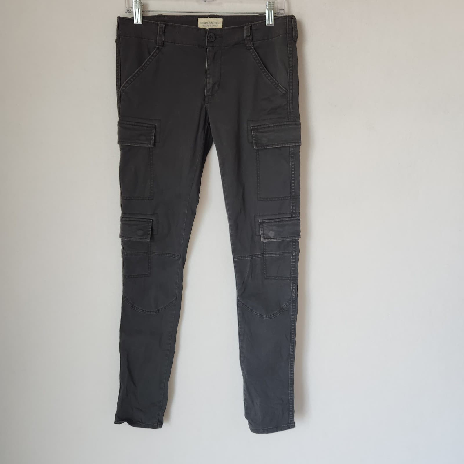 Denim & Supply Ralph Lauren Skinny Cargo Pants Cotton Blend Black Women's 27 - Thumbnail 2