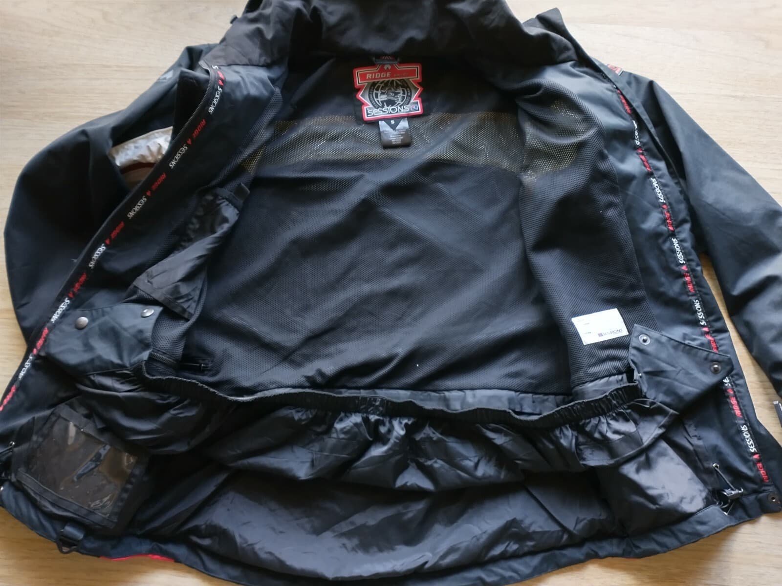 Sessions Ridge Series Men Ski Snowboard Jacket Zip Hood Black Sz.S - Thumbnail 6