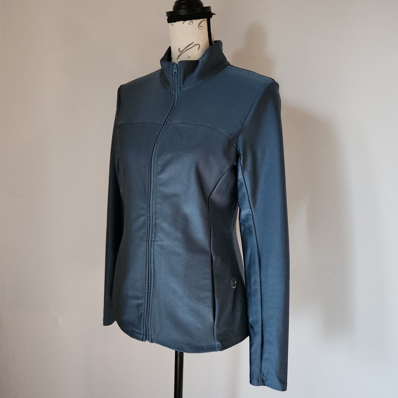 NWoT Foray Golf Shine Full-Zip Layer UV Protecting Jacket Pocket Blue Women's M - Thumbnail 2