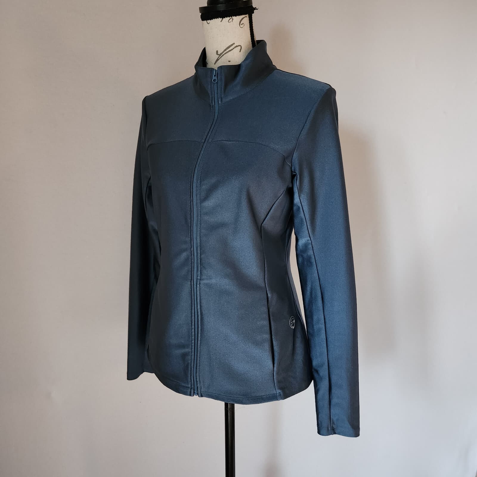 NWoT Foray Golf Shine Full-Zip Layer UV Protecting Jacket Pocket Blue Women's M - Thumbnail 3