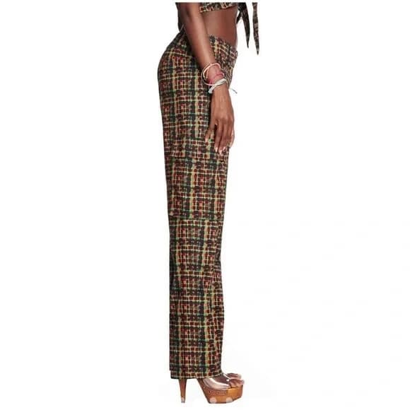 NWoT I.AM.GIA Set of Dante Tie Front Cropped Top Cargo Pants Mulitcolor Size S/M - Thumbnail 13