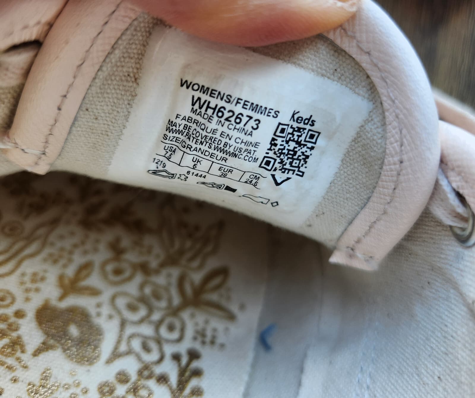 Keds x Rifle Paper Co. Premium Leather Floral Low Top Sneaker Lace-Up Women 7.5 - Thumbnail 11