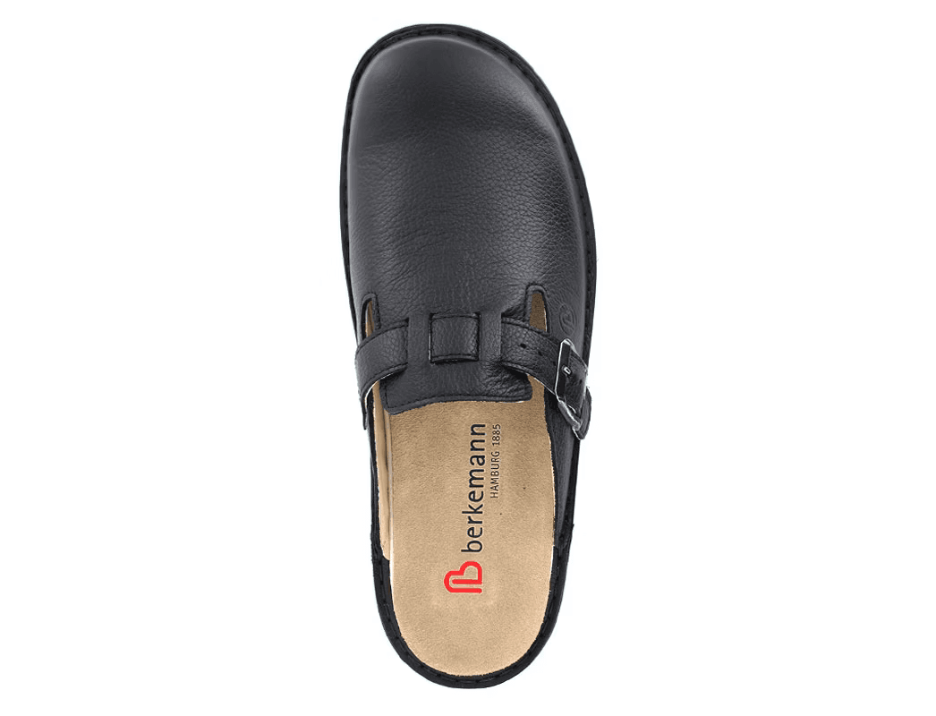Berkemann Berkoflex Calfskin Leather Clog Mule Adjustable Buckle Black Men US8.5 - Thumbnail 6