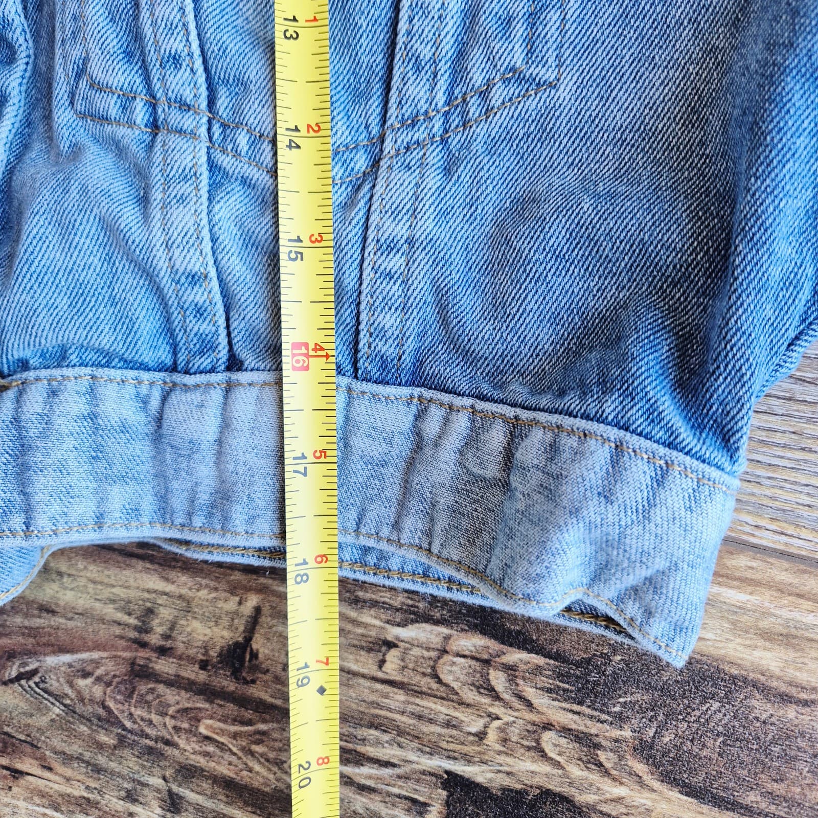 Free People Bedford Cropped Denim Jacket Distressed Medium Wash Cotton Women's S - Thumbnail 17