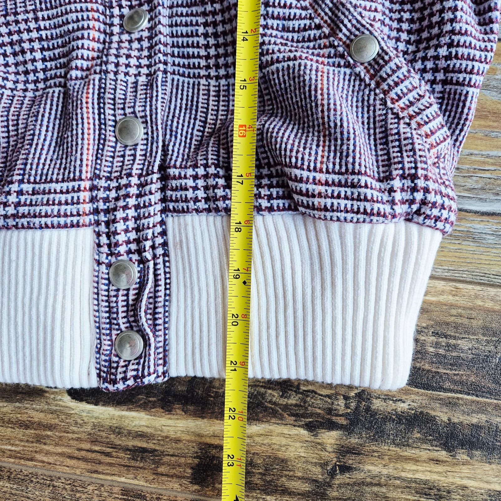Free People Fabian Plaid Hoodie Bomber Jacket Snap Pocket Purple White Womens XS - Thumbnail 16