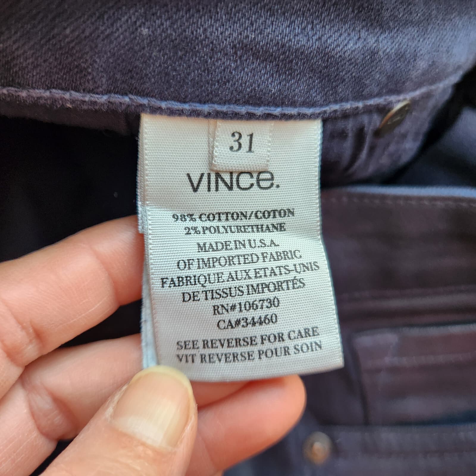 Vince Lola Stovepipe Skinny Jeans Stretch Cotton Blend Moroccan Blue Women's 31 - Thumbnail 10