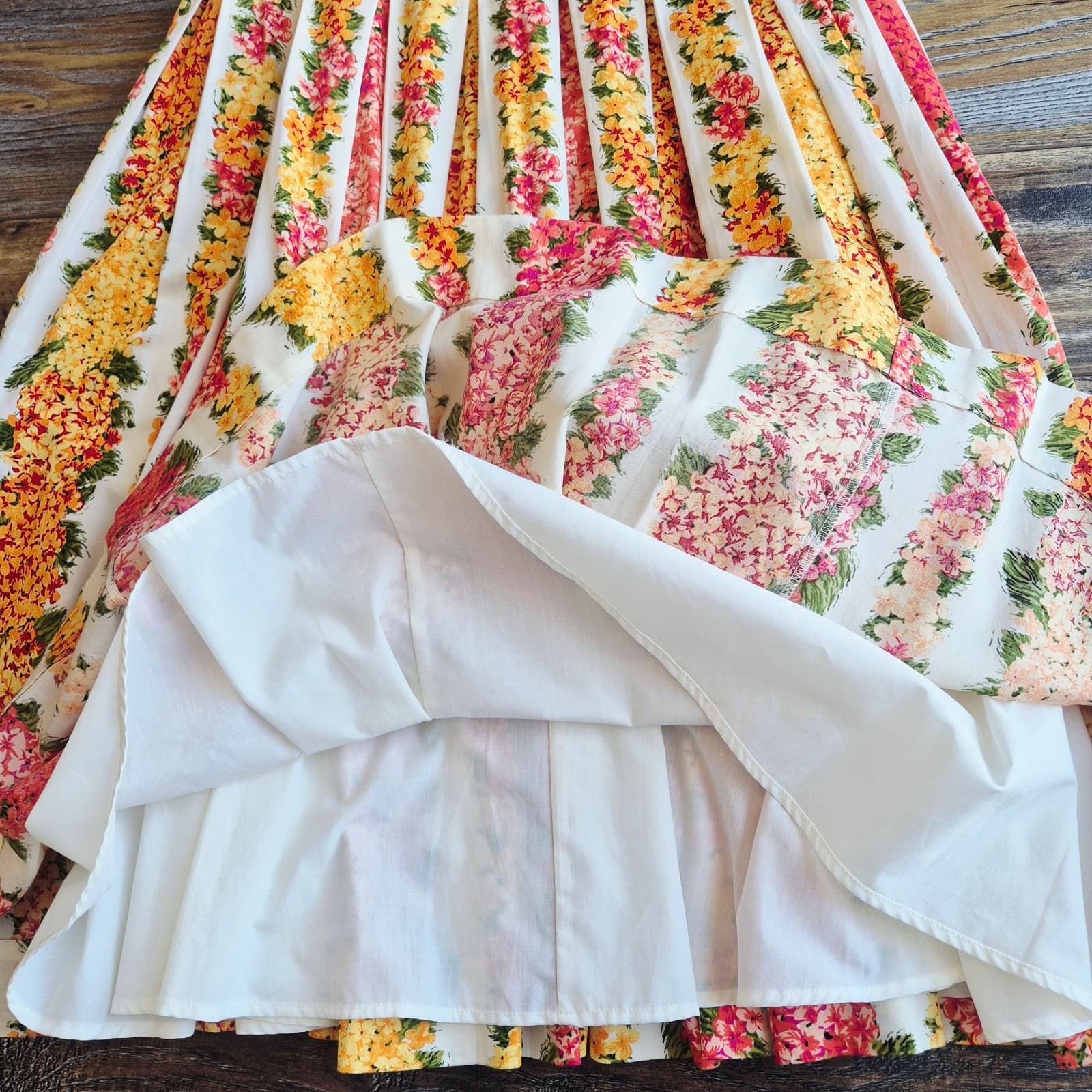 ISAAC MIARAHI Target 50's Retro Floral Fit-Flare Pleated Midi Dress Pocket Sz.10 - Thumbnail 11