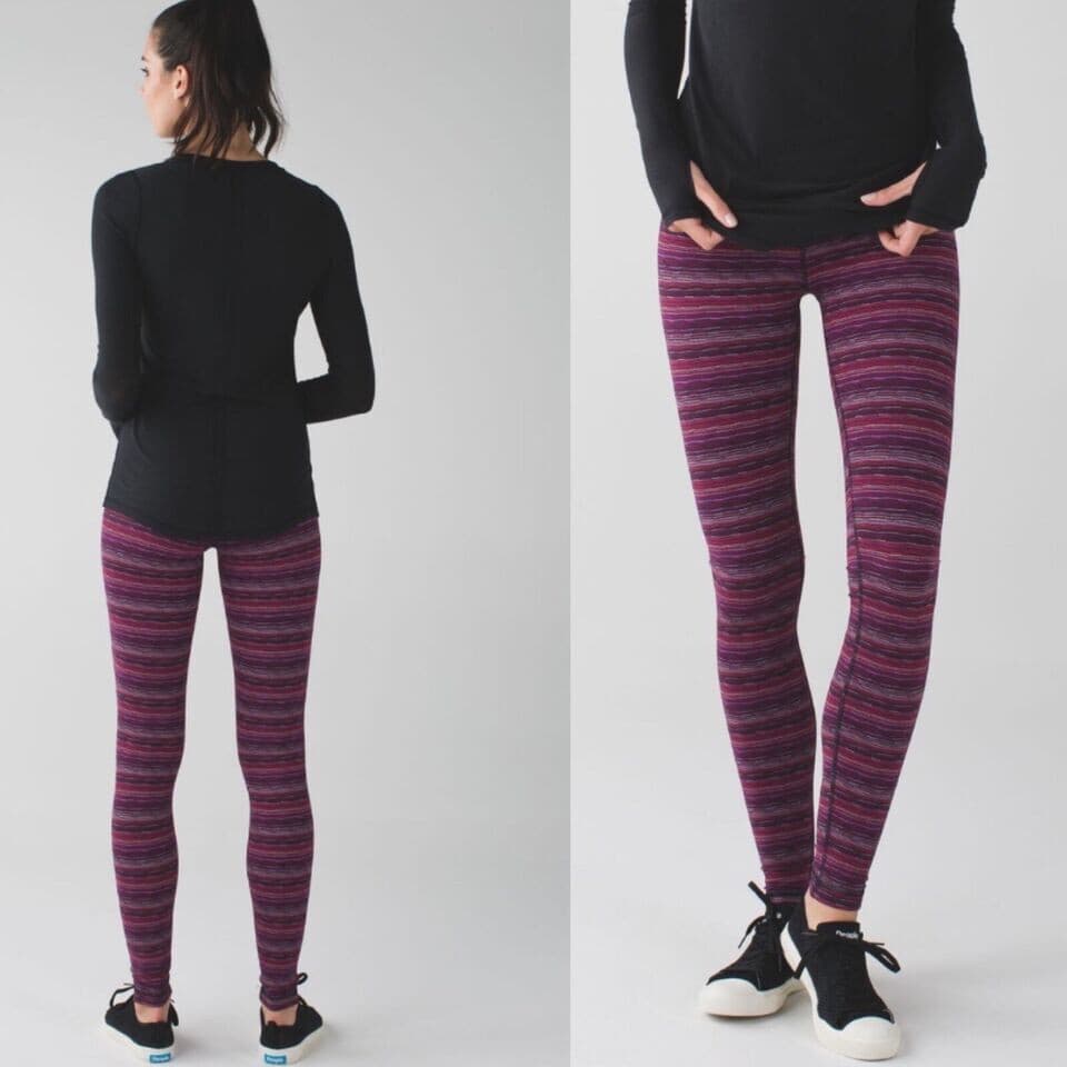 Lululemon Wunder Under High Rise Legging Space Dye Twist Regal Plum Alarming 4 - Thumbnail 5