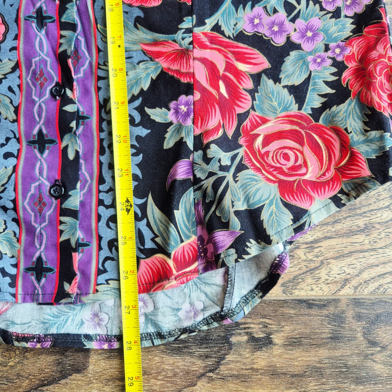 Vintage Rockies USA Made Floral Western Blouse Long Sleeve Button Women Bust 40" - Thumbnail 12