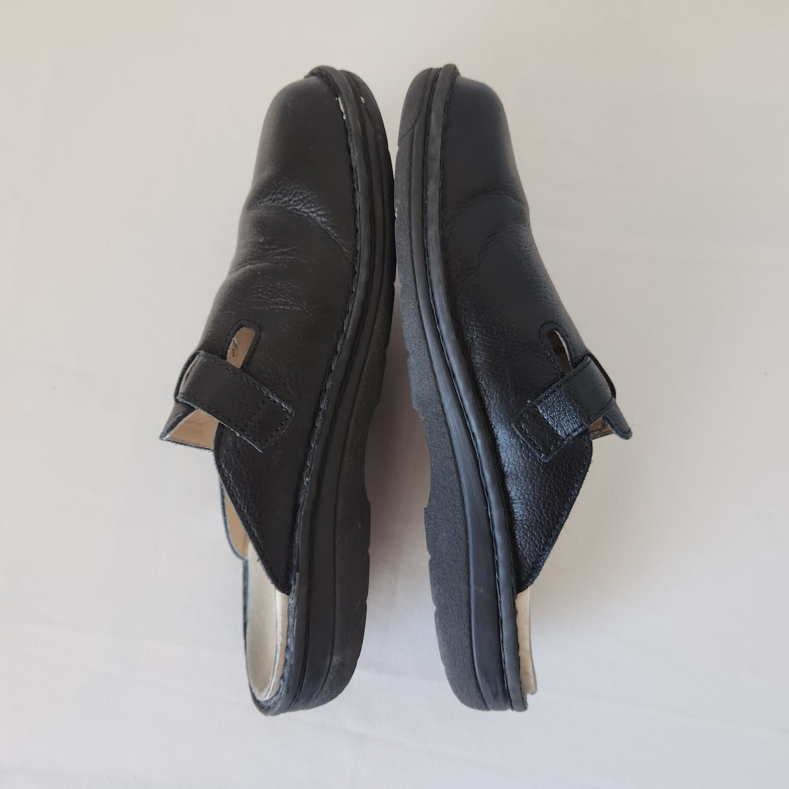 Berkemann Berkoflex Calfskin Leather Clog Mule Adjustable Buckle Black Men US8.5 - Thumbnail 11