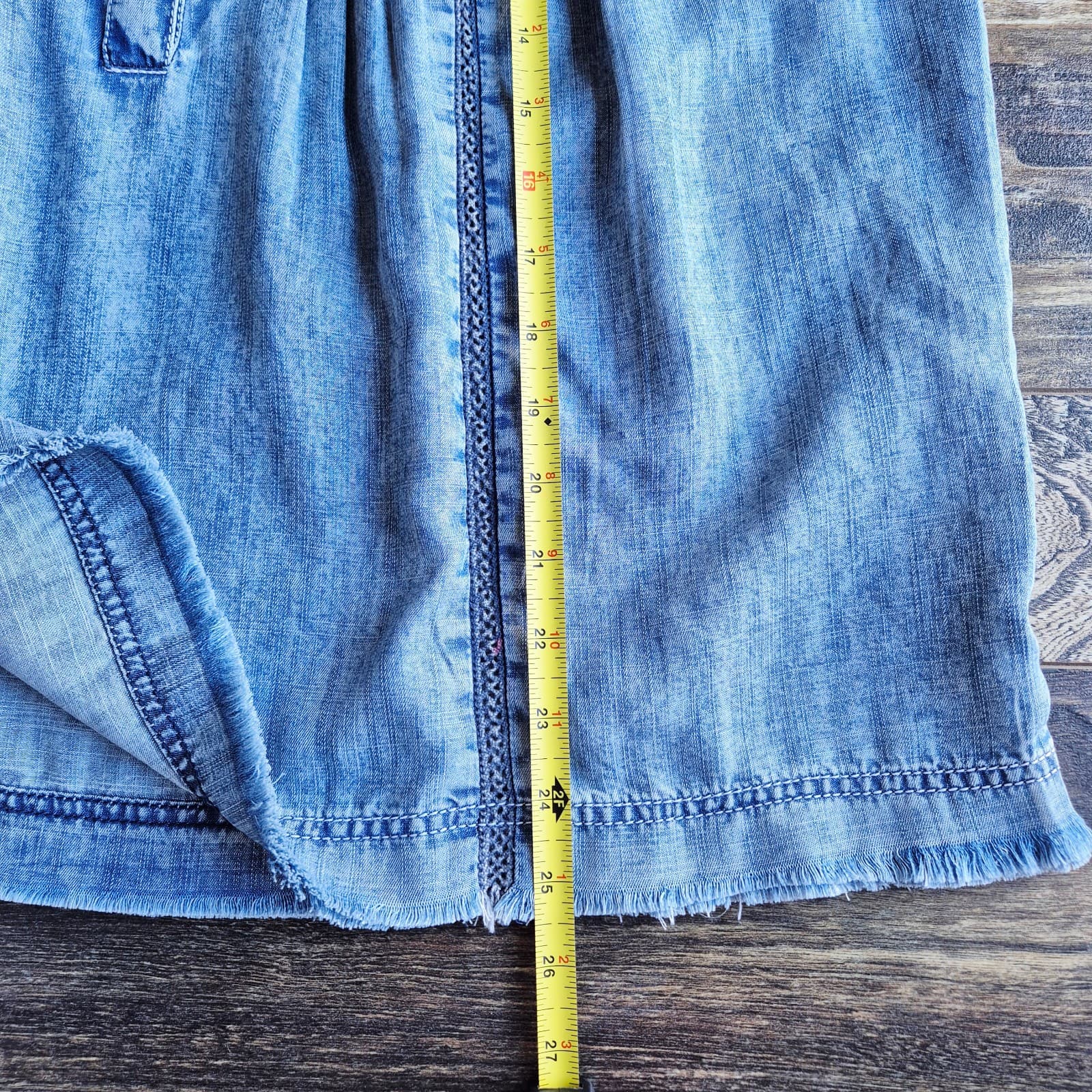 Pilcro and the Letterpress Norah Pintucked Chambray Blouse Long Sleeve Women's S - Thumbnail 16