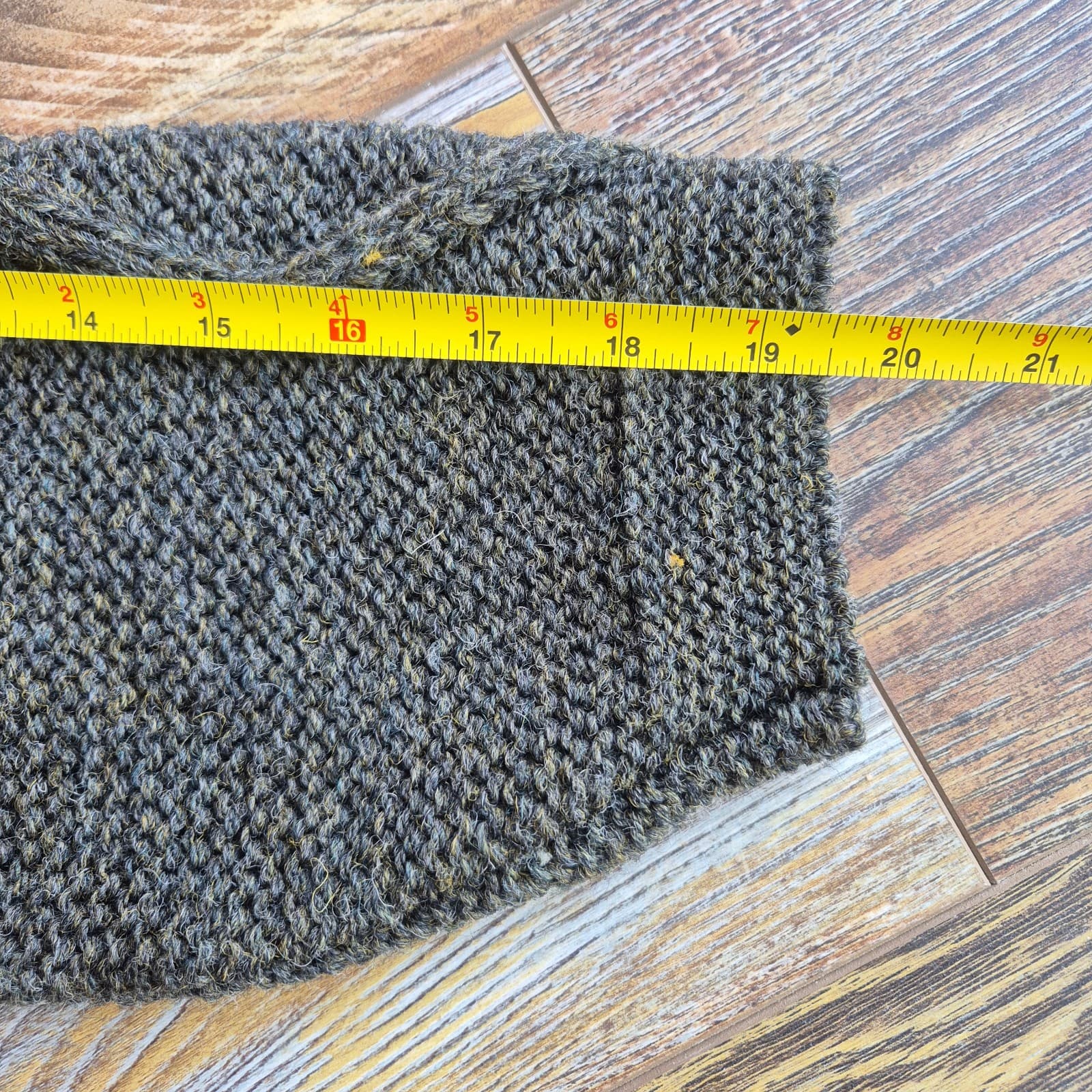 Vintage ACORN Wool Shamrock Embroidered Cable Knit Fisherman Chunky Sweater Sz.M - Thumbnail 8
