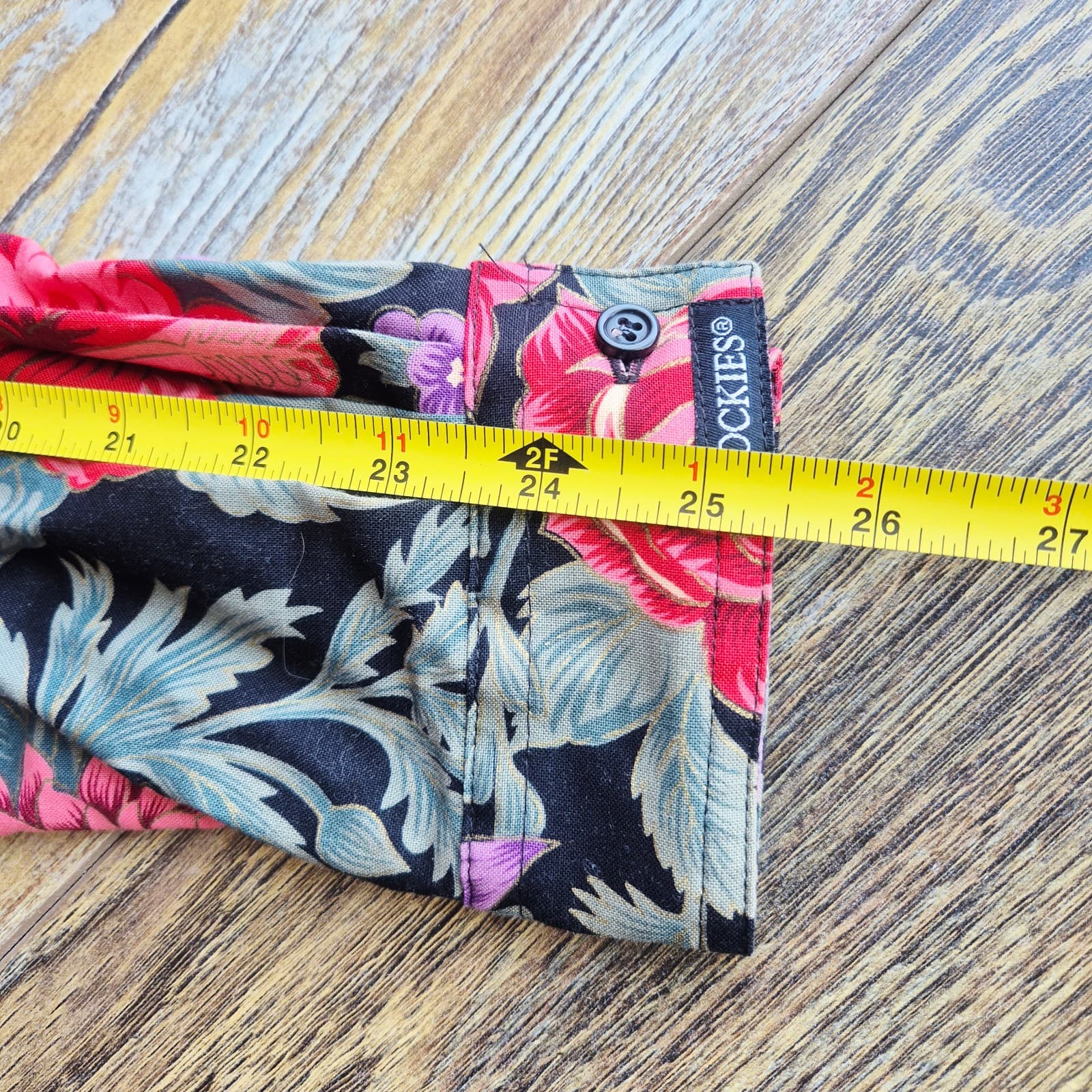 Vintage Rockies USA Made Floral Western Blouse Long Sleeve Button Women Bust 40" - Thumbnail 10