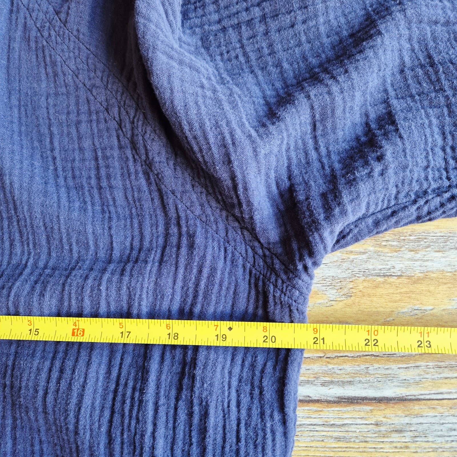 Xirena Qwynn Blue Gauze Shawl Collar Top Long Raglan Sleeves Cotton Women's XS - Thumbnail 13