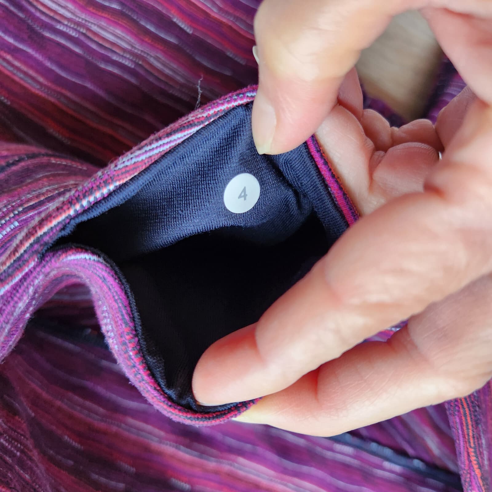 Lululemon Wunder Under High Rise Legging Space Dye Twist Regal Plum Alarming 4 - Thumbnail 3