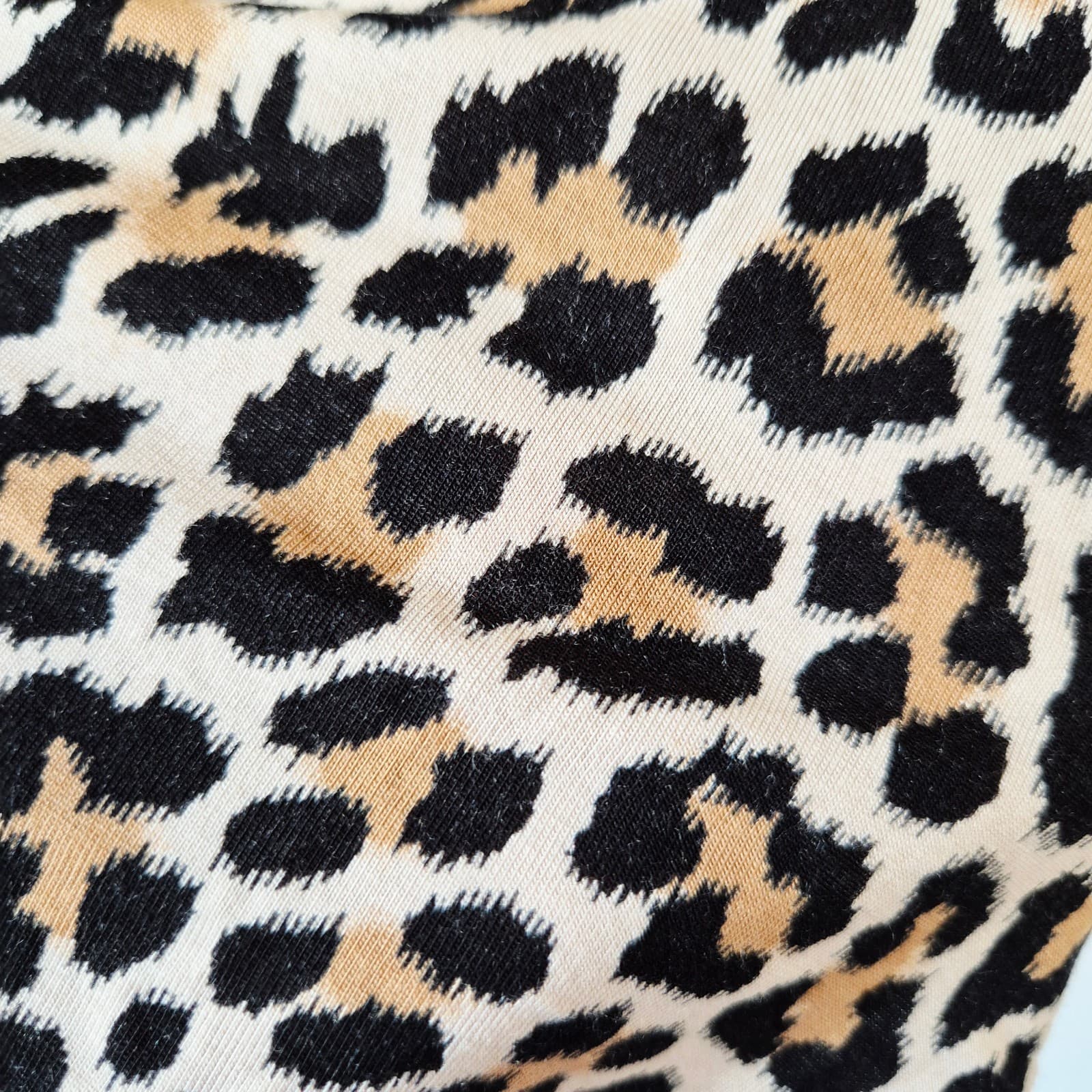 Kate Spade New York Leopard Stretch Jersey Top Flutter Sleeve Brown Women's S - Thumbnail 5