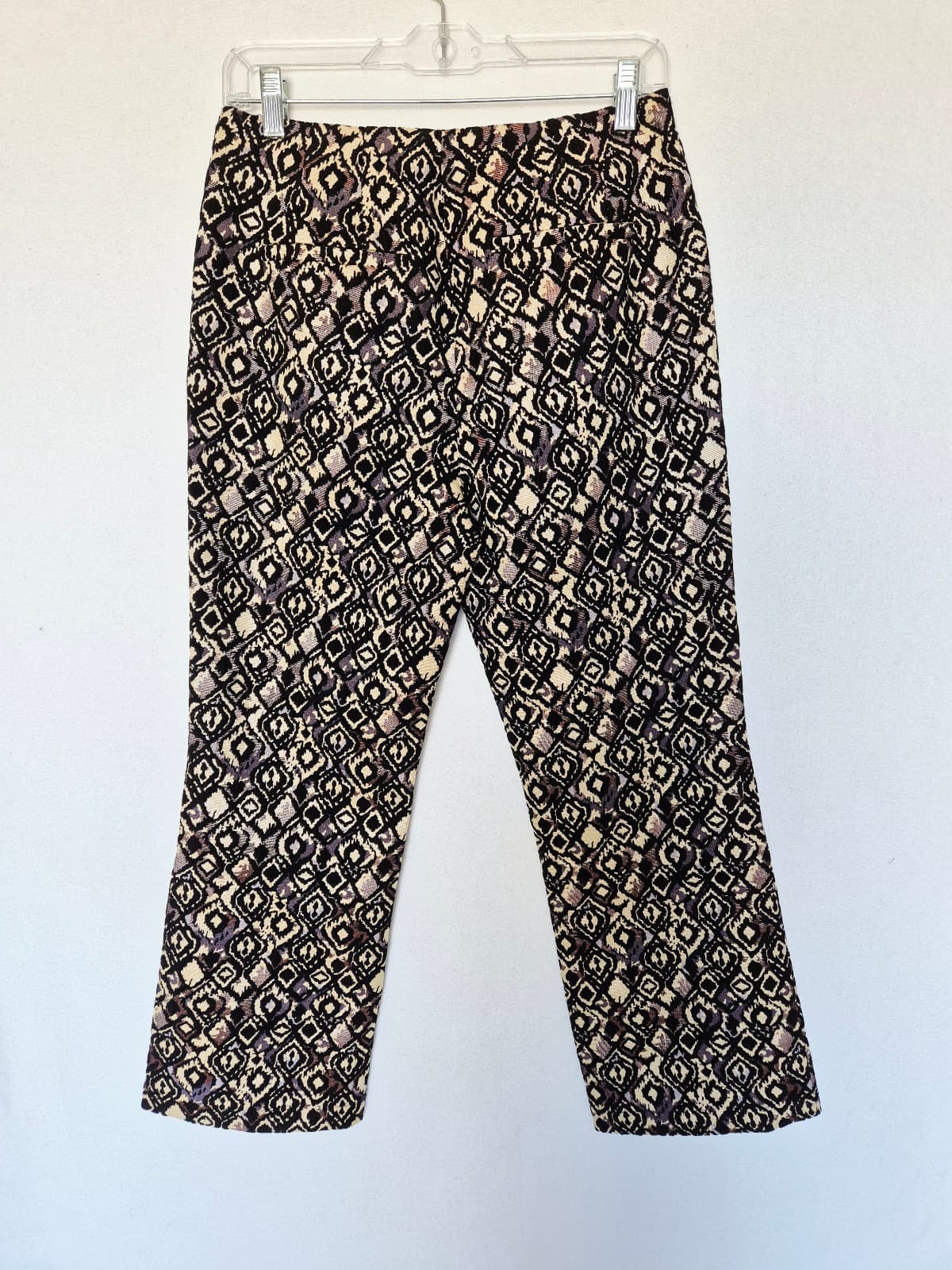 NEW Free People Mod Jacquard Metallic Cropped Kick Flare Bootcut Pants Women's 4 - Thumbnail 7