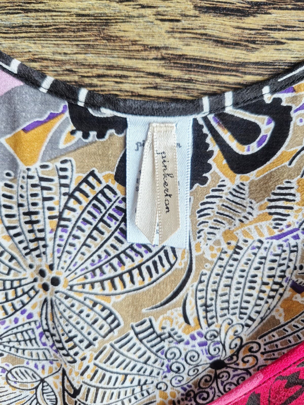 Pinkerton Anthropologie Silk Sheer Geo-Printed Ruffled Dropwaist Mini Dress Sz.M - Thumbnail 7