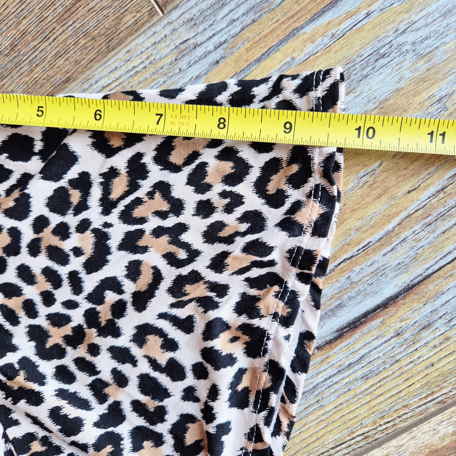 Kate Spade New York Leopard Stretch Jersey Top Flutter Sleeve Brown Women's S - Thumbnail 11