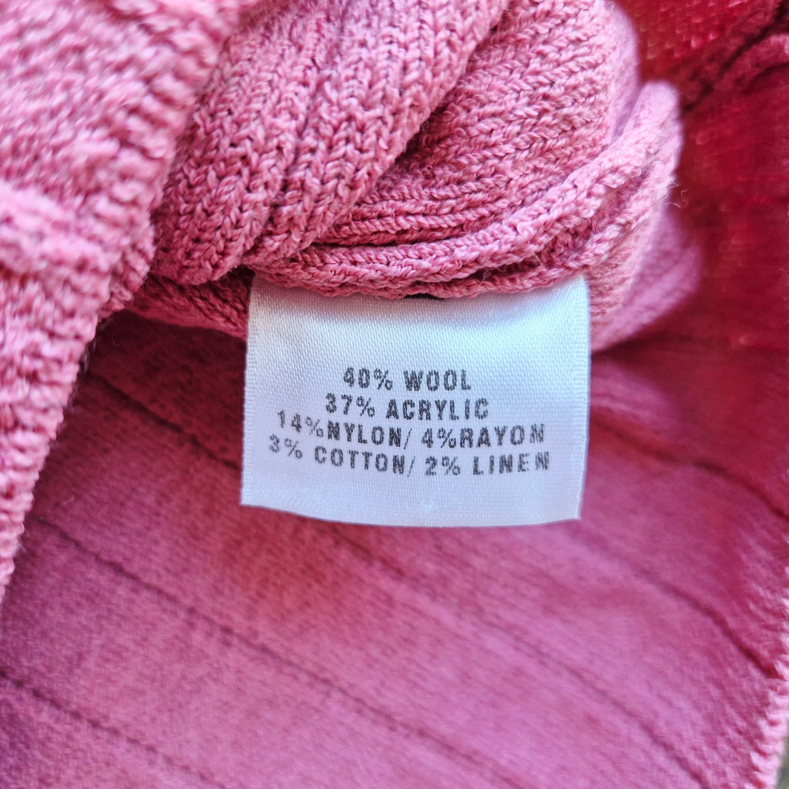 ST. JOHN Sport Wool Blend Santana Ribbed Knit Short Sleeve Top Pink Women's XL - Thumbnail 8